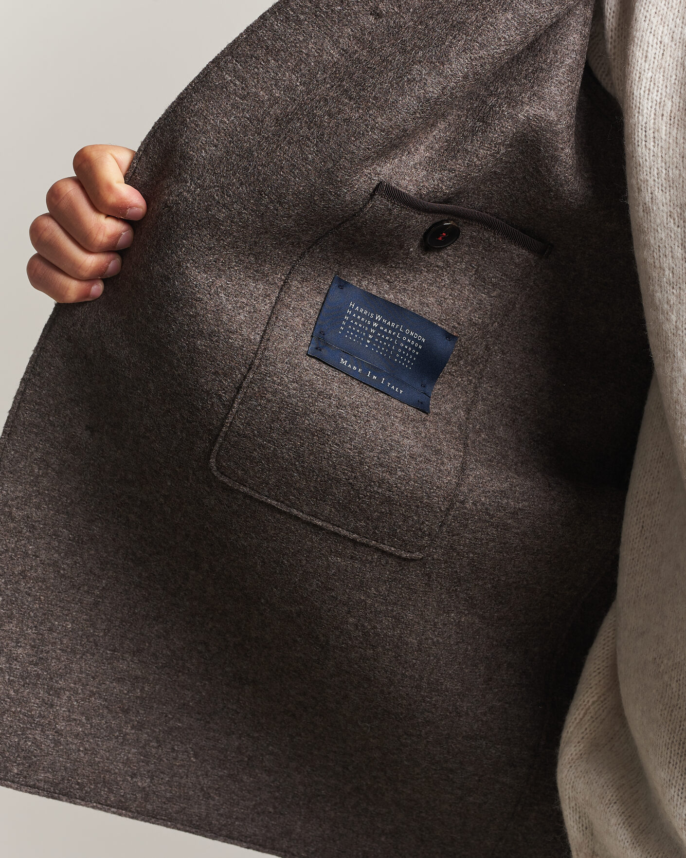 Uomini | Giacche | Harris Wharf London | Country Wool Jacket Brown/Grey