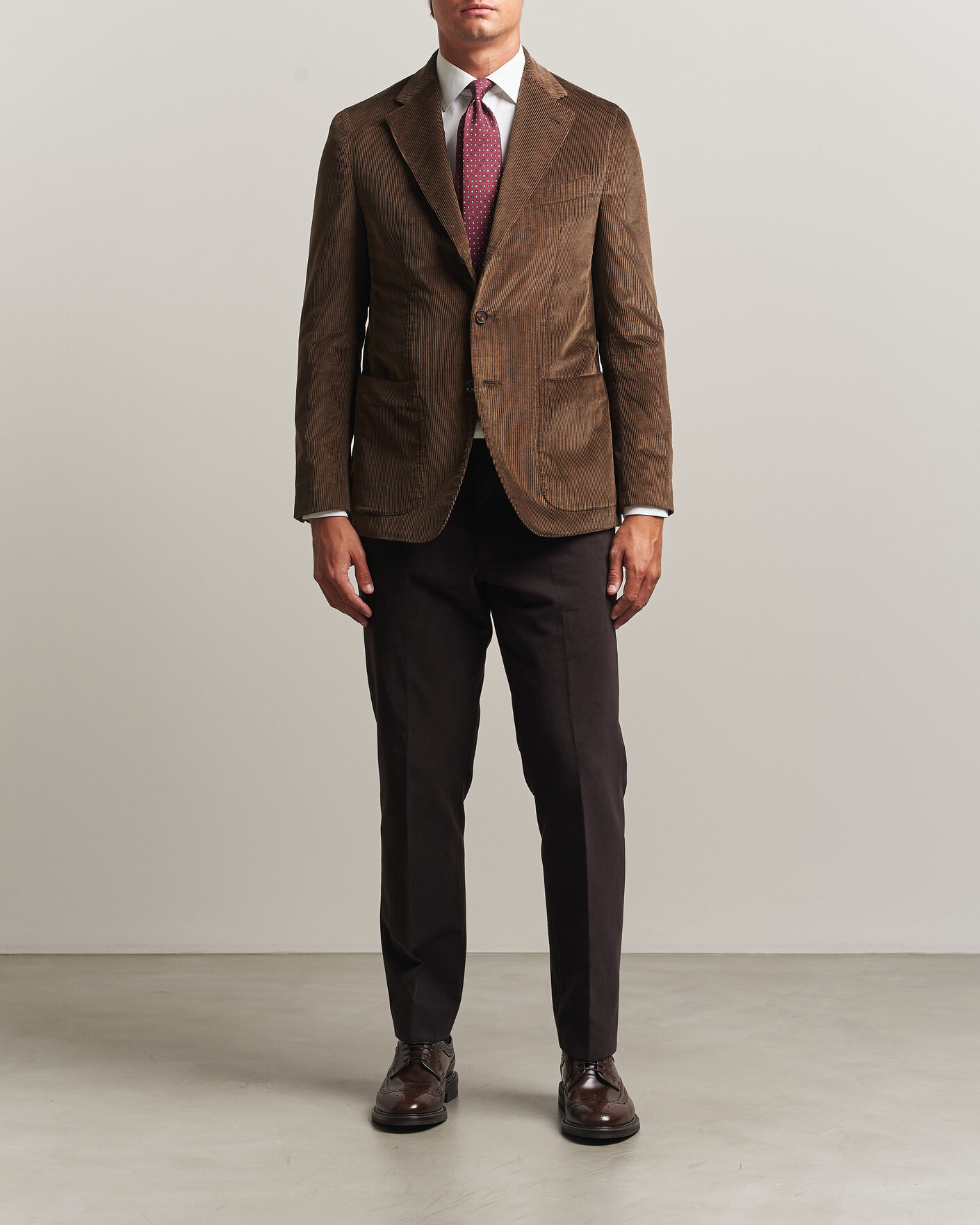 Uomini | Blazers | Caruso | Aida Corduroy Blazer Dark Brown
