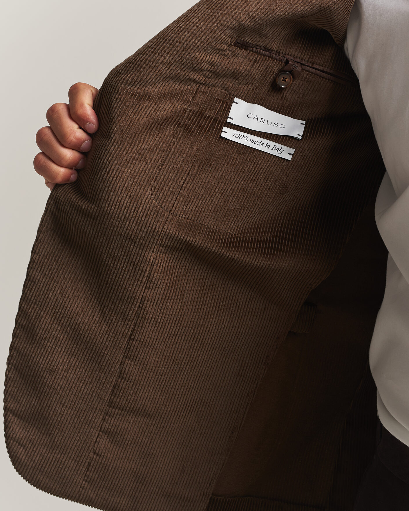 Uomini | Blazers | Caruso | Aida Corduroy Blazer Dark Brown