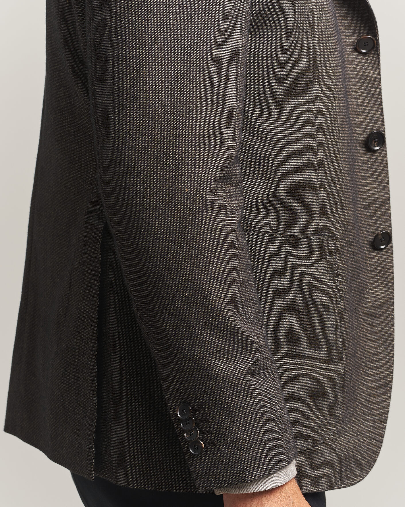 Uomini | Blazers | Caruso | Aida Brushed Cotton Blazer Dark Brown