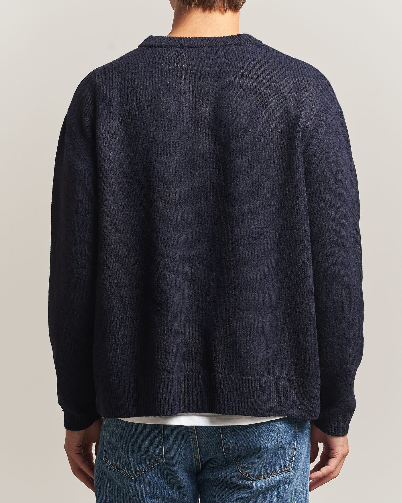 Uomini | Maglieria | KnowledgeCotton Apparel | Knitted Crewneck Night Sky