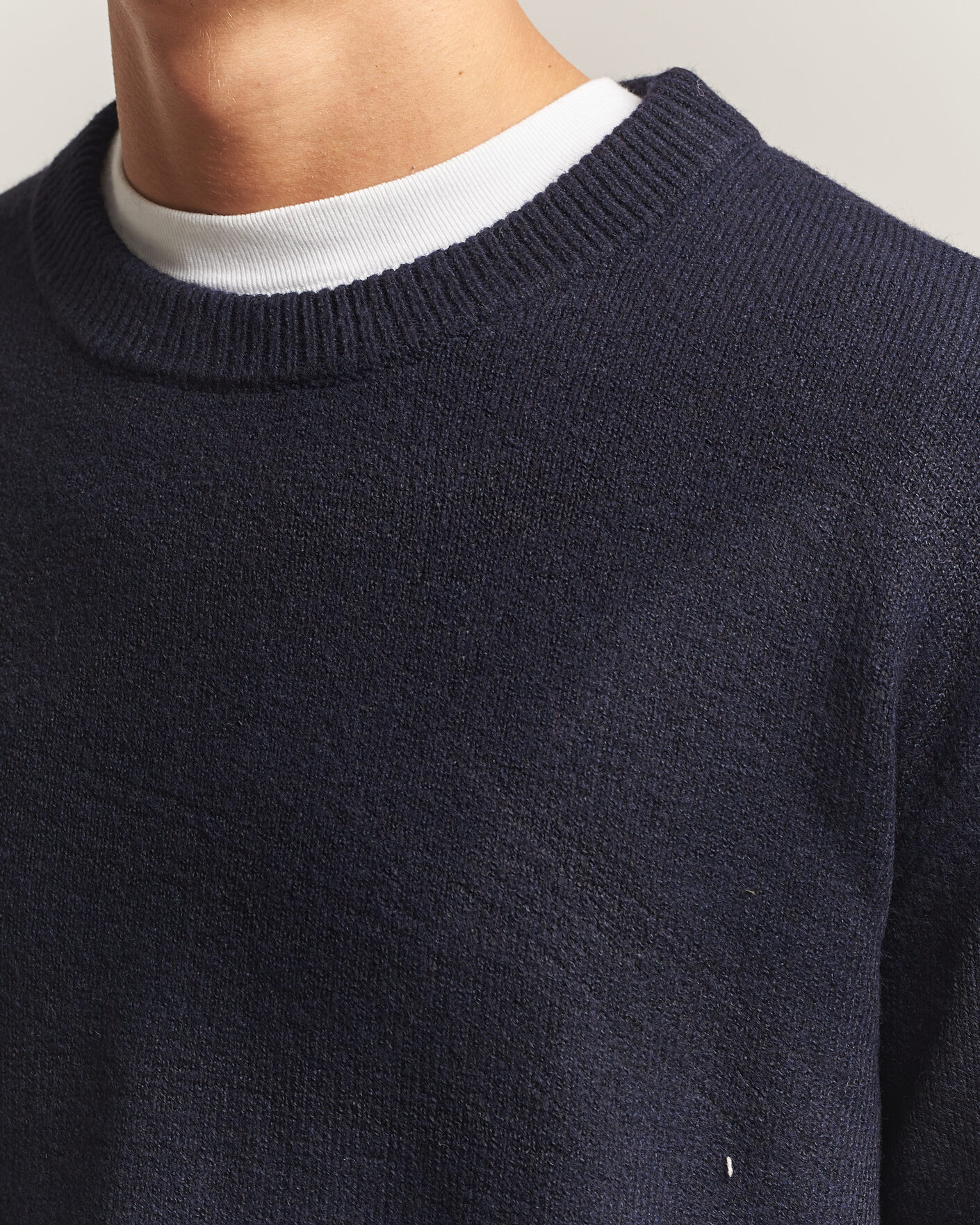 Uomini | Maglieria | KnowledgeCotton Apparel | Knitted Crewneck Night Sky