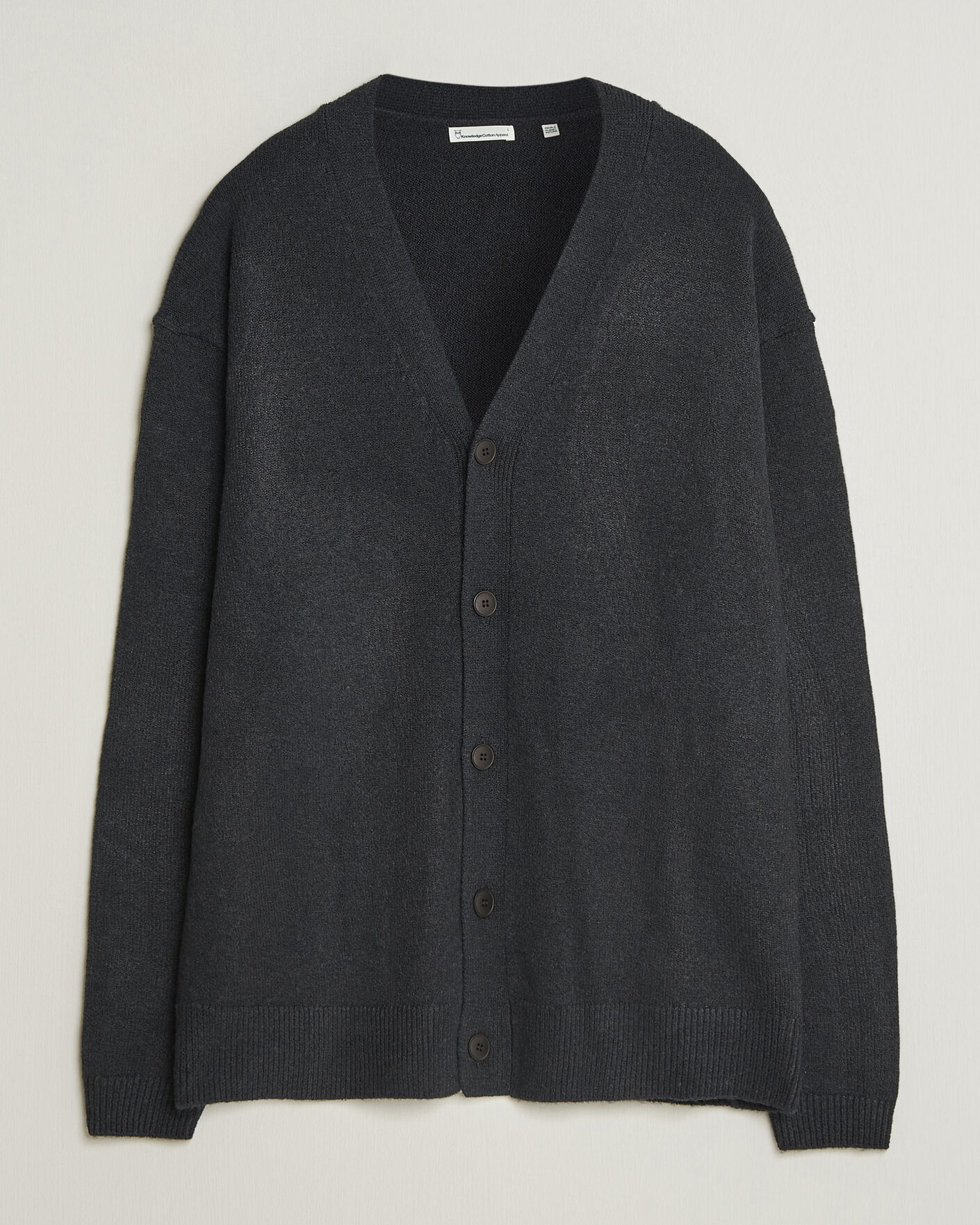 Uomini | Maglieria | KnowledgeCotton Apparel | Knitted Cardigan Black