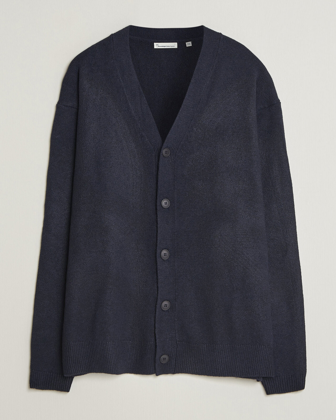 Uomini | Maglieria | KnowledgeCotton Apparel | Knitted Cardigan Night Sky