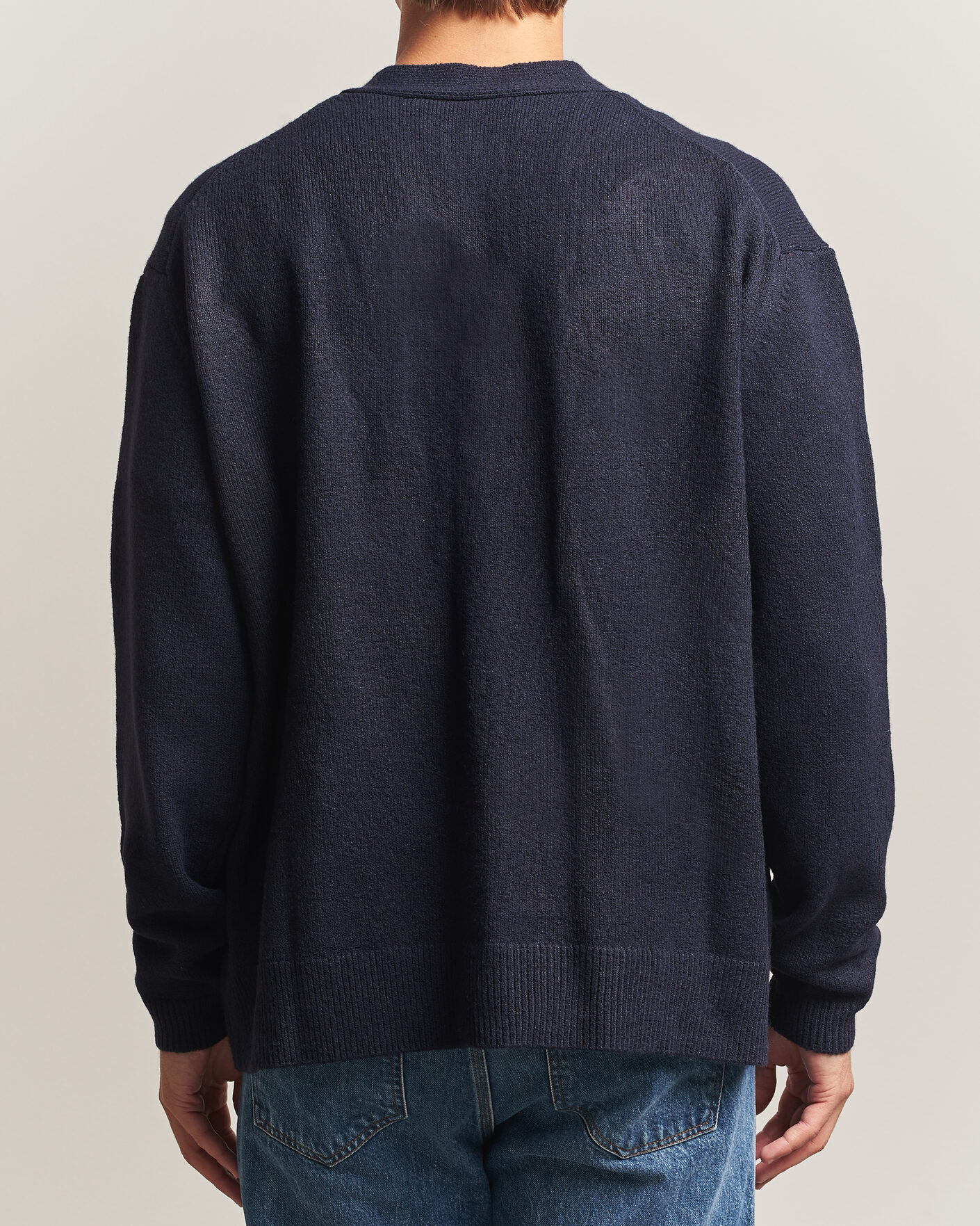 Uomini | Maglieria | KnowledgeCotton Apparel | Knitted Cardigan Night Sky