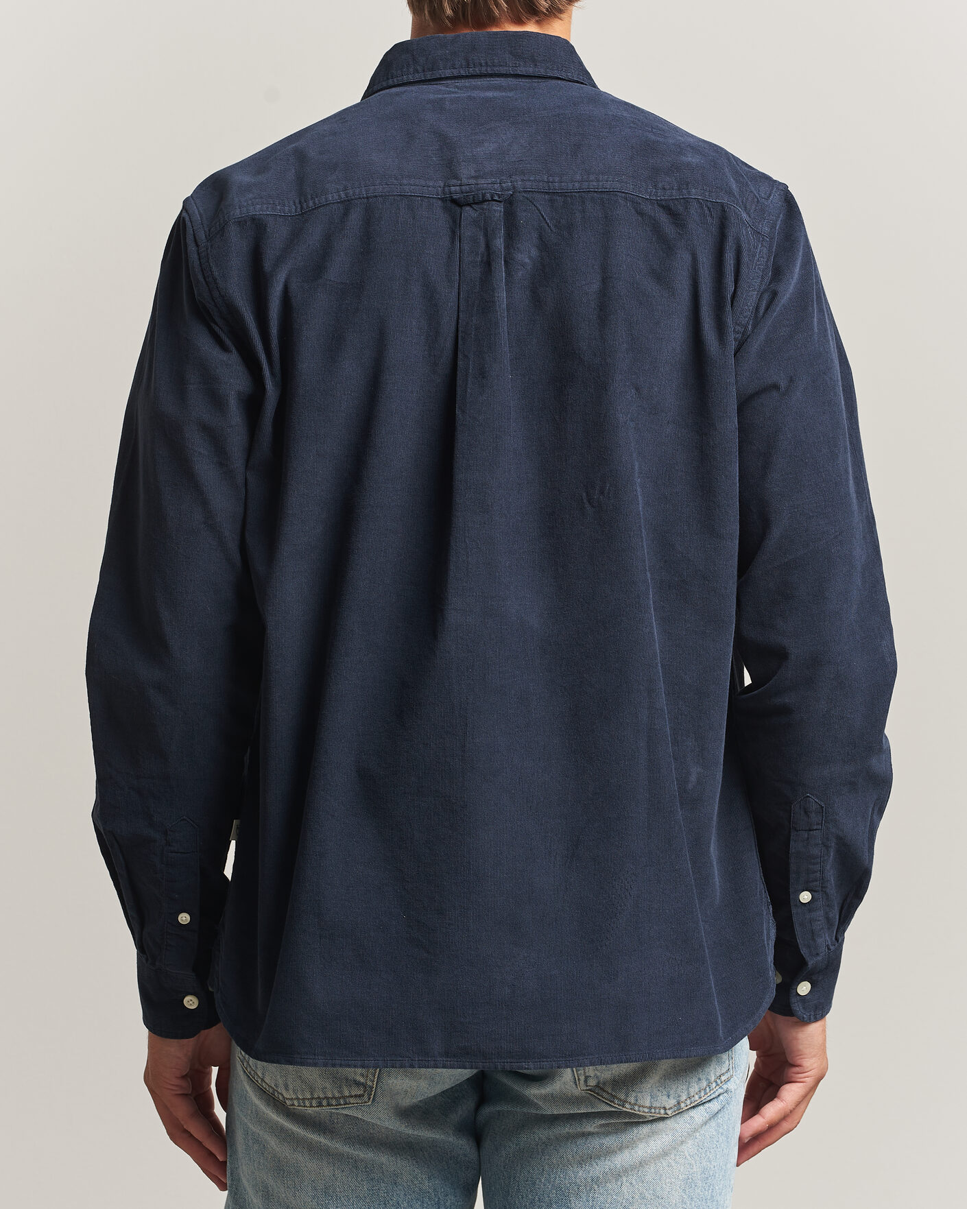 Uomini | Camicie | KnowledgeCotton Apparel | Regular Fit Cord Shirt Night Sky