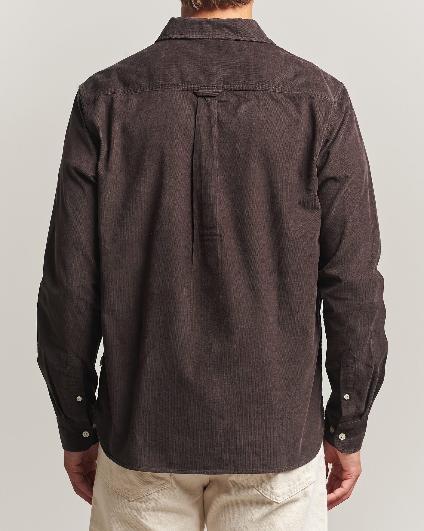 Uomini | Camicie | KnowledgeCotton Apparel | Regular Fit Cord Shirt Chocolate