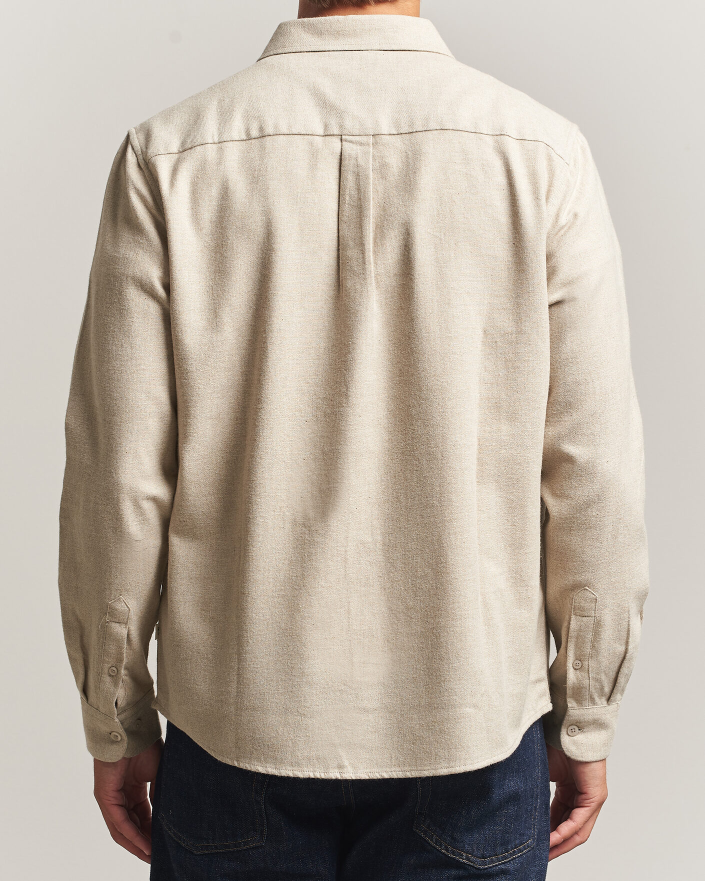Uomini | Camicie | KnowledgeCotton Apparel | Regular Fit Melange Flannel Shirt Feather Grey