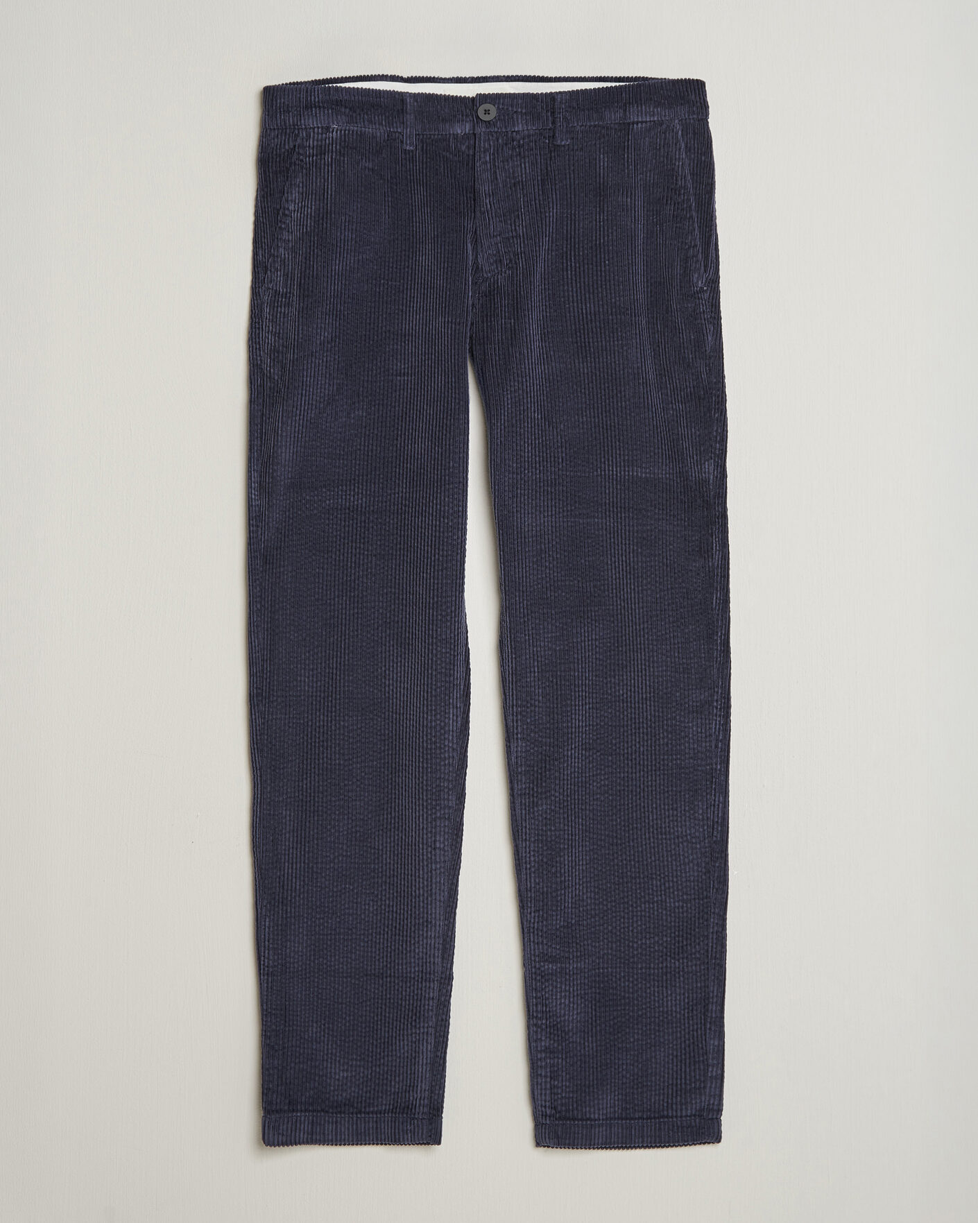 Uomini | Pantaloni | KnowledgeCotton Apparel | Chuck Regular Cord Trousers Night Sky