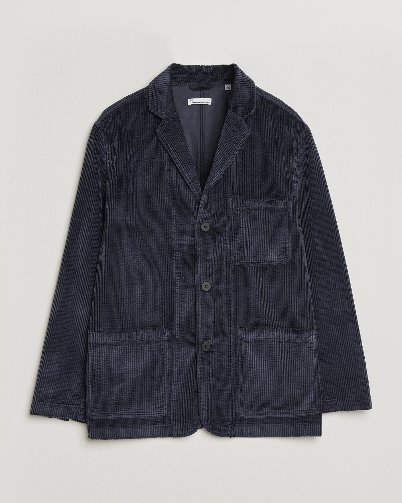 Uomini | Blazers | KnowledgeCotton Apparel | Cotton Corduroy Blazer Night Sky