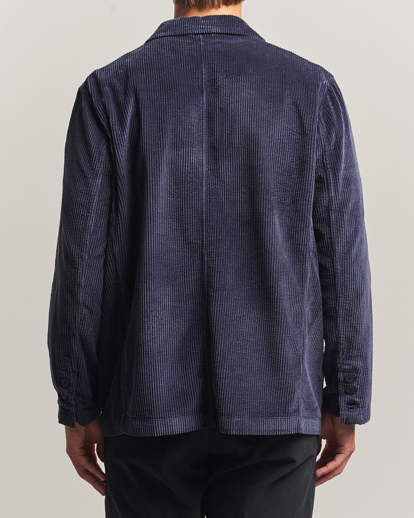 Uomini | Blazers | KnowledgeCotton Apparel | Cotton Corduroy Blazer Night Sky