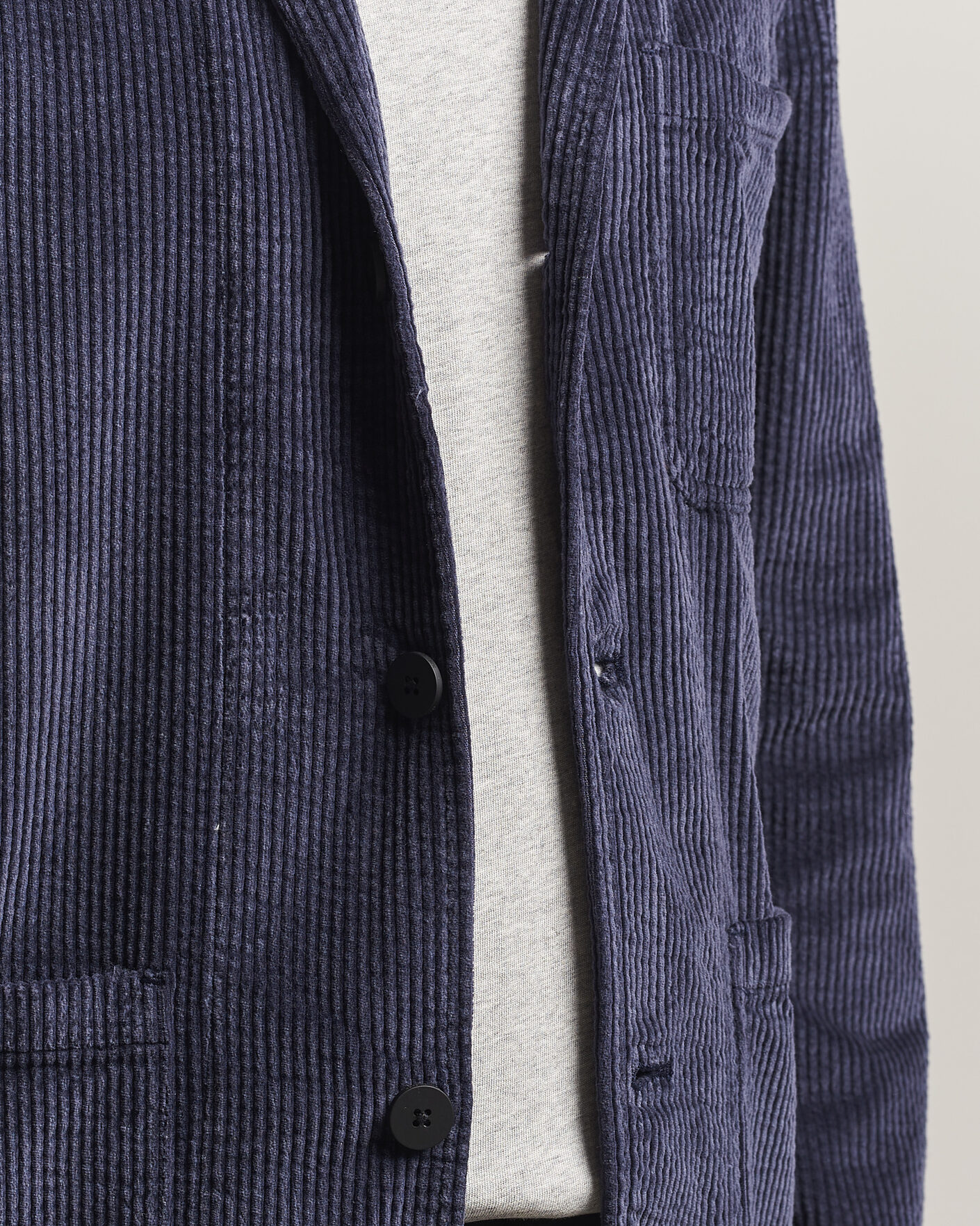 Uomini | Blazers | KnowledgeCotton Apparel | Cotton Corduroy Blazer Night Sky