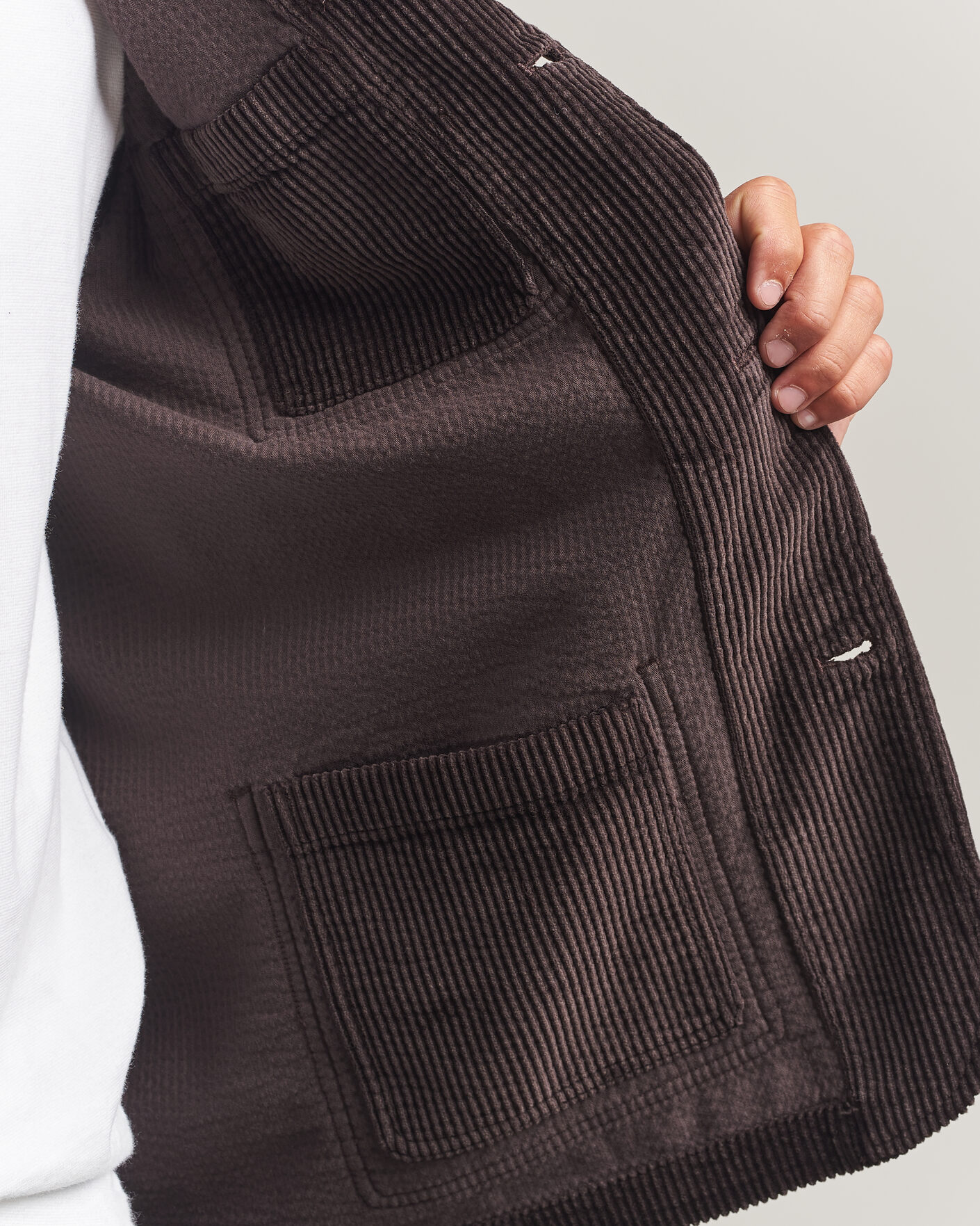 Uomini | Blazers | KnowledgeCotton Apparel | Cotton Corduroy Blazer Chocolate