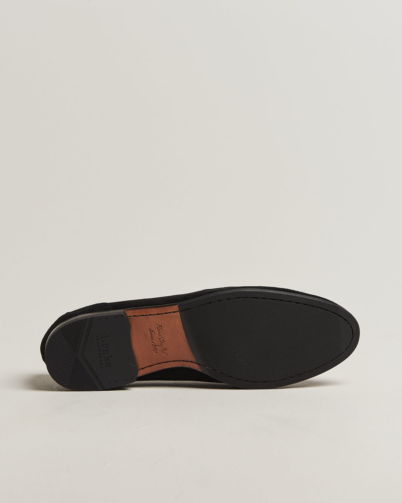 Uomini | Mocassini | Loake 1880 | Belgrave Black Suede Belgian Loafer Black