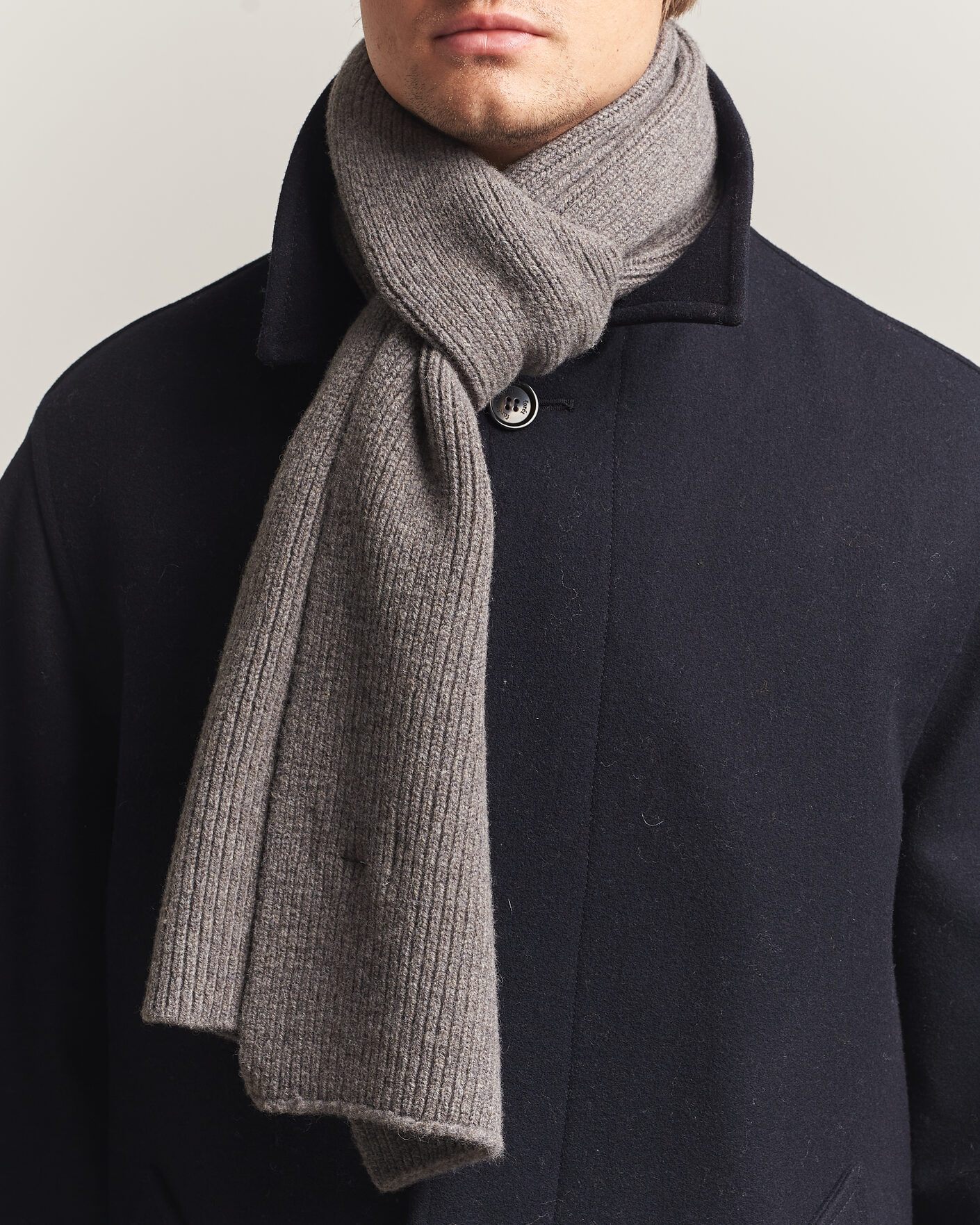 Uomini | Sciarpe | Robert Mackie | Clyde Lambswool Scarf Light Brown