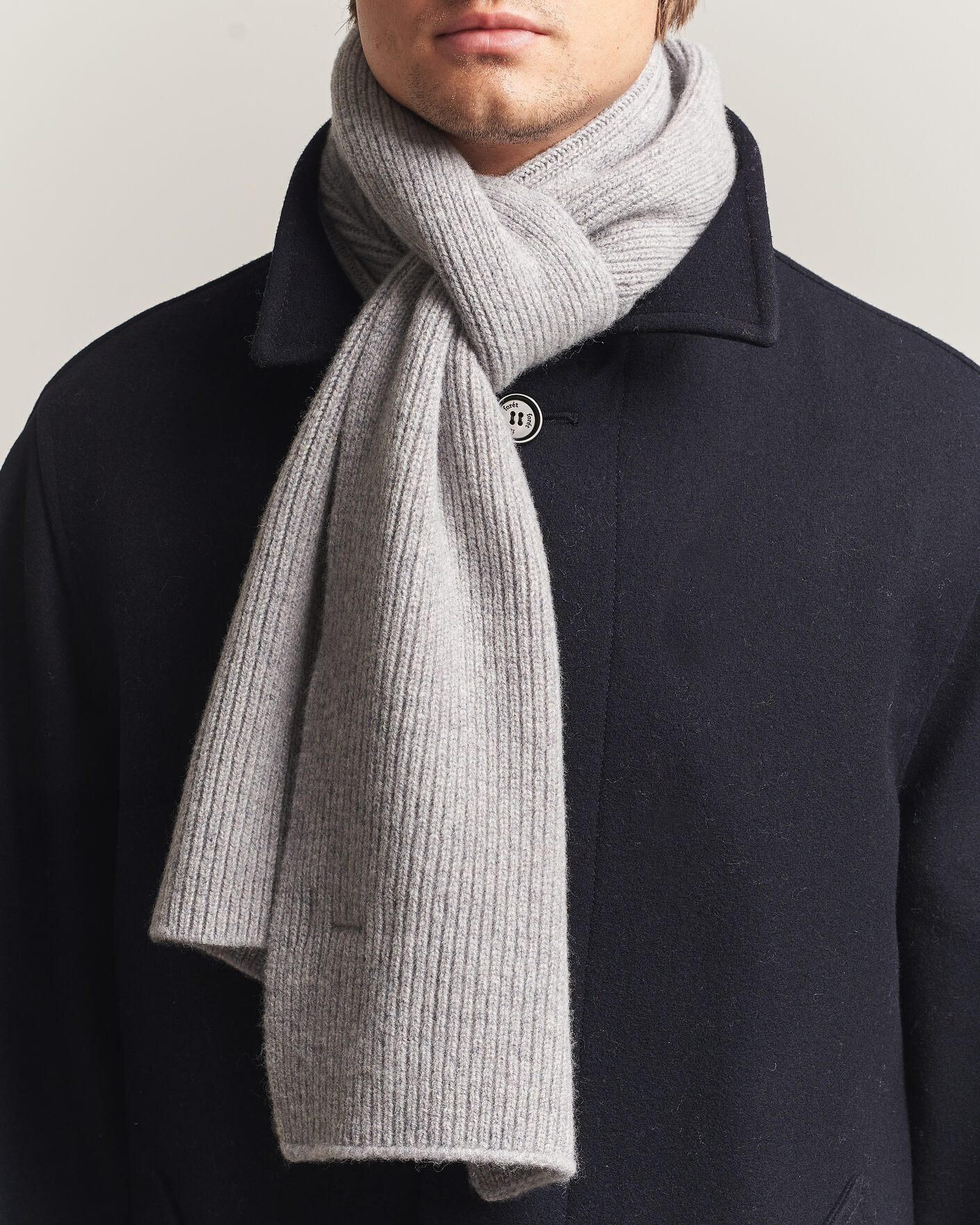 Uomini | Sciarpe | Robert Mackie | Clyde Lambswool Scarf Light Grey