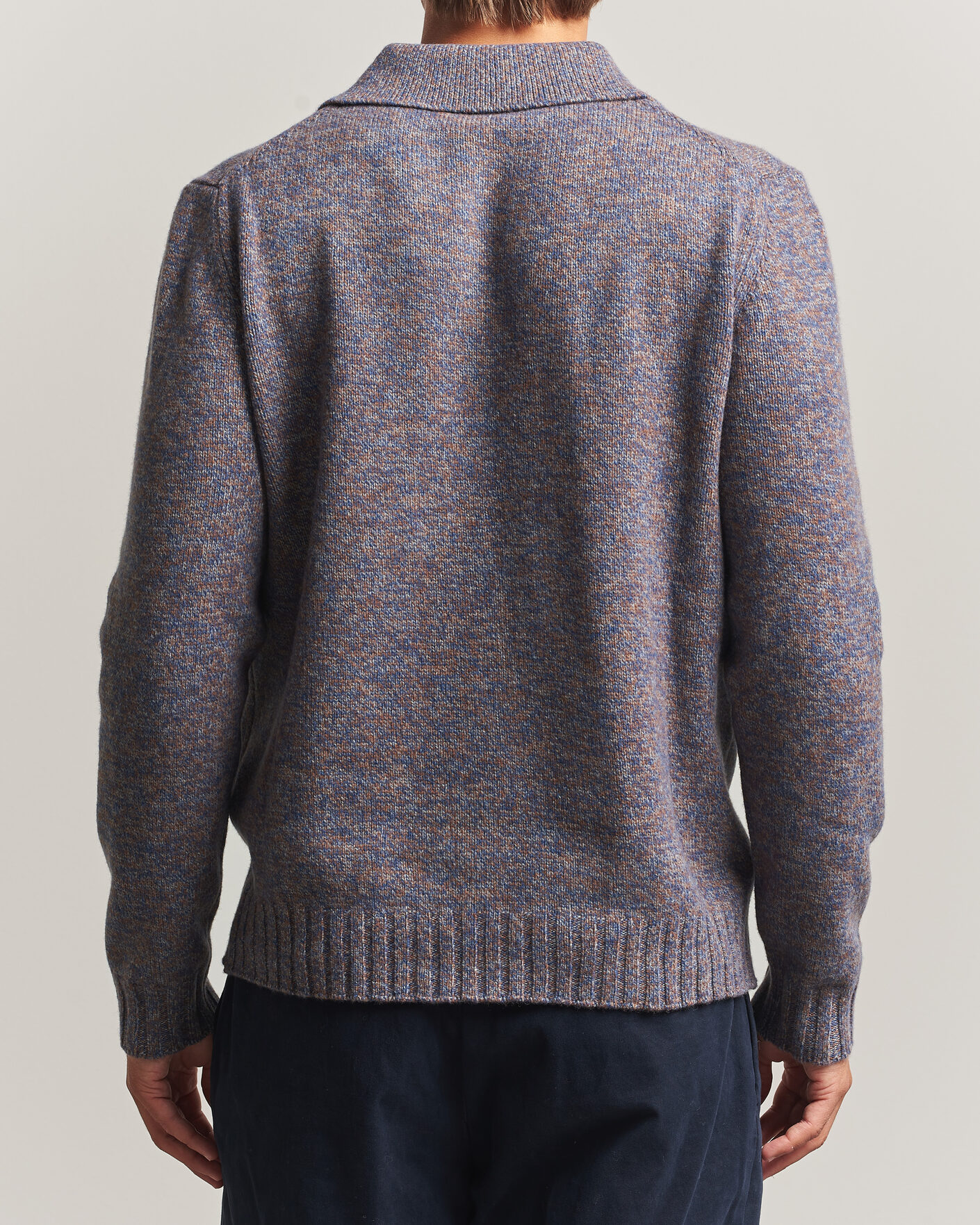 Uomini | Maglieria | Morgano | Wool/Cashmere Knitted Polo Blue