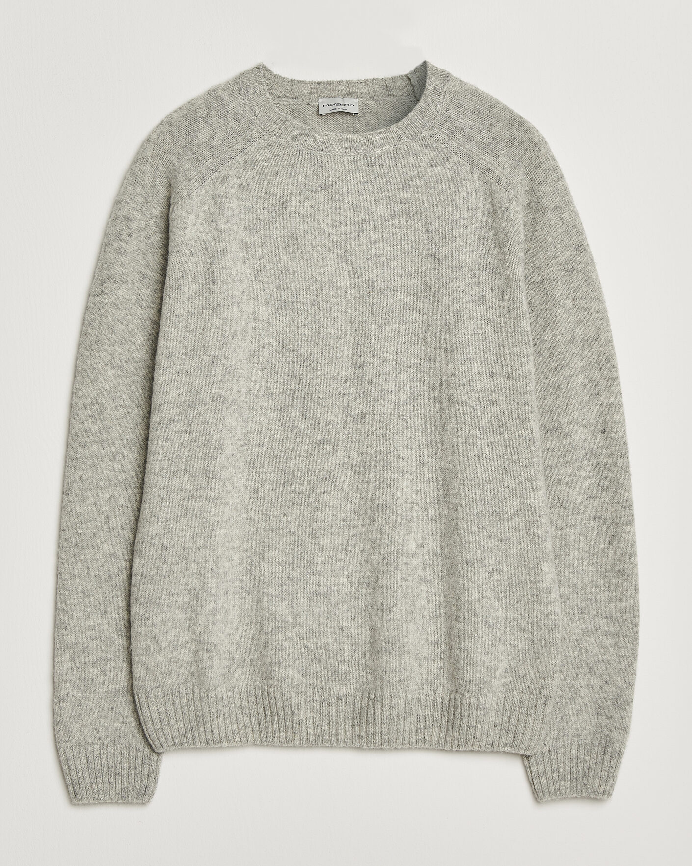Uomini | Maglieria | Morgano | Brushed Wool Crewneck Grey
