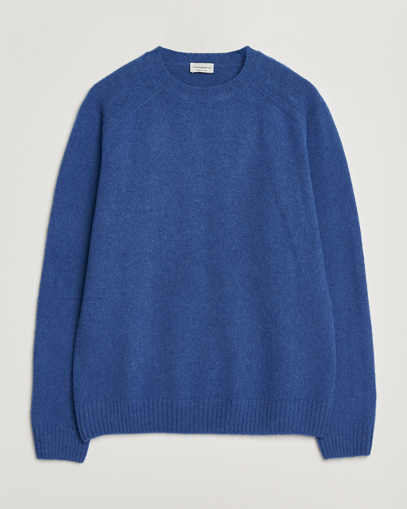 Uomini | Maglieria | Morgano | Brushed Wool Crewneck High Blue
