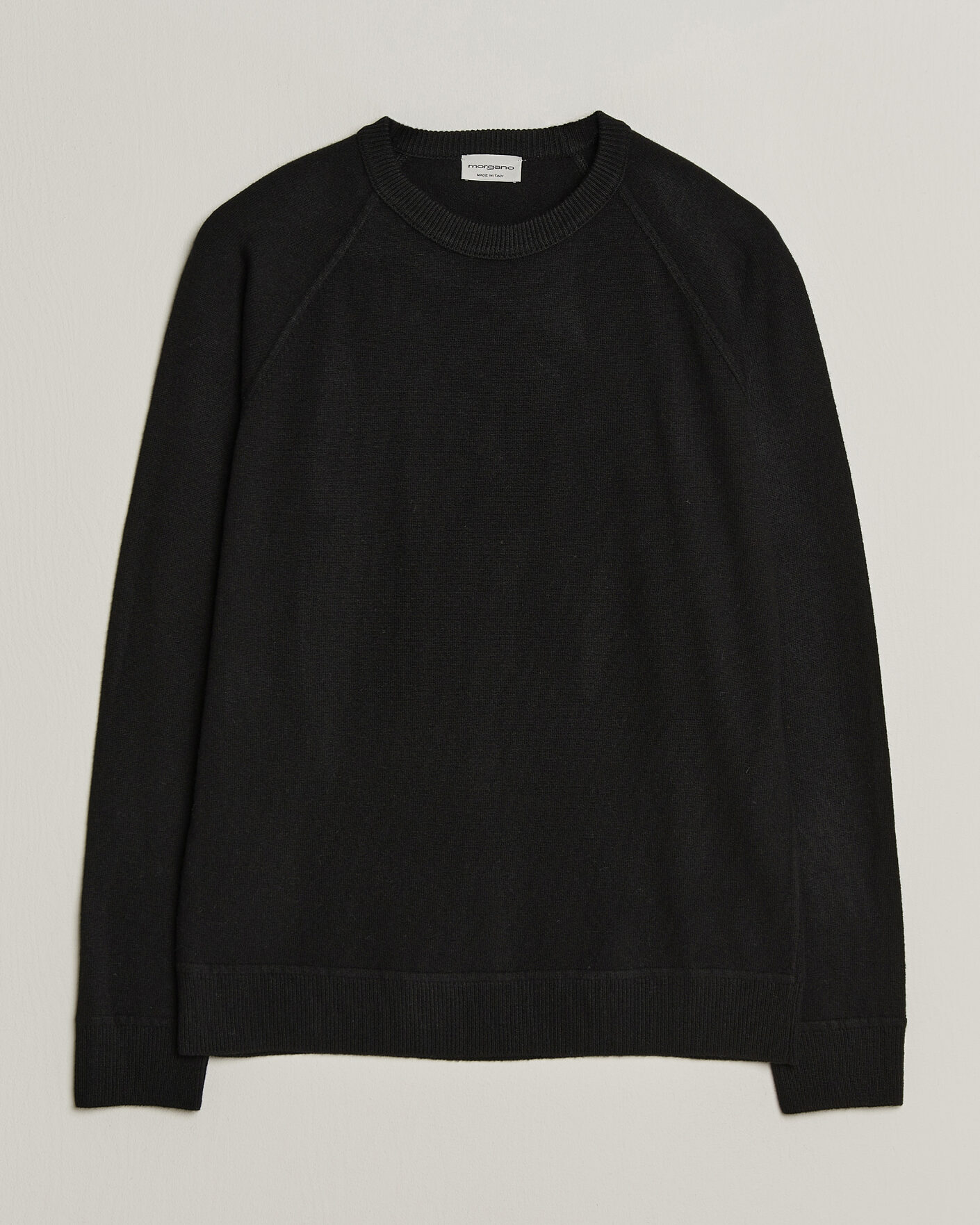Uomini | Maglieria | Morgano | Wool/Cashmere Raglan Crew Black