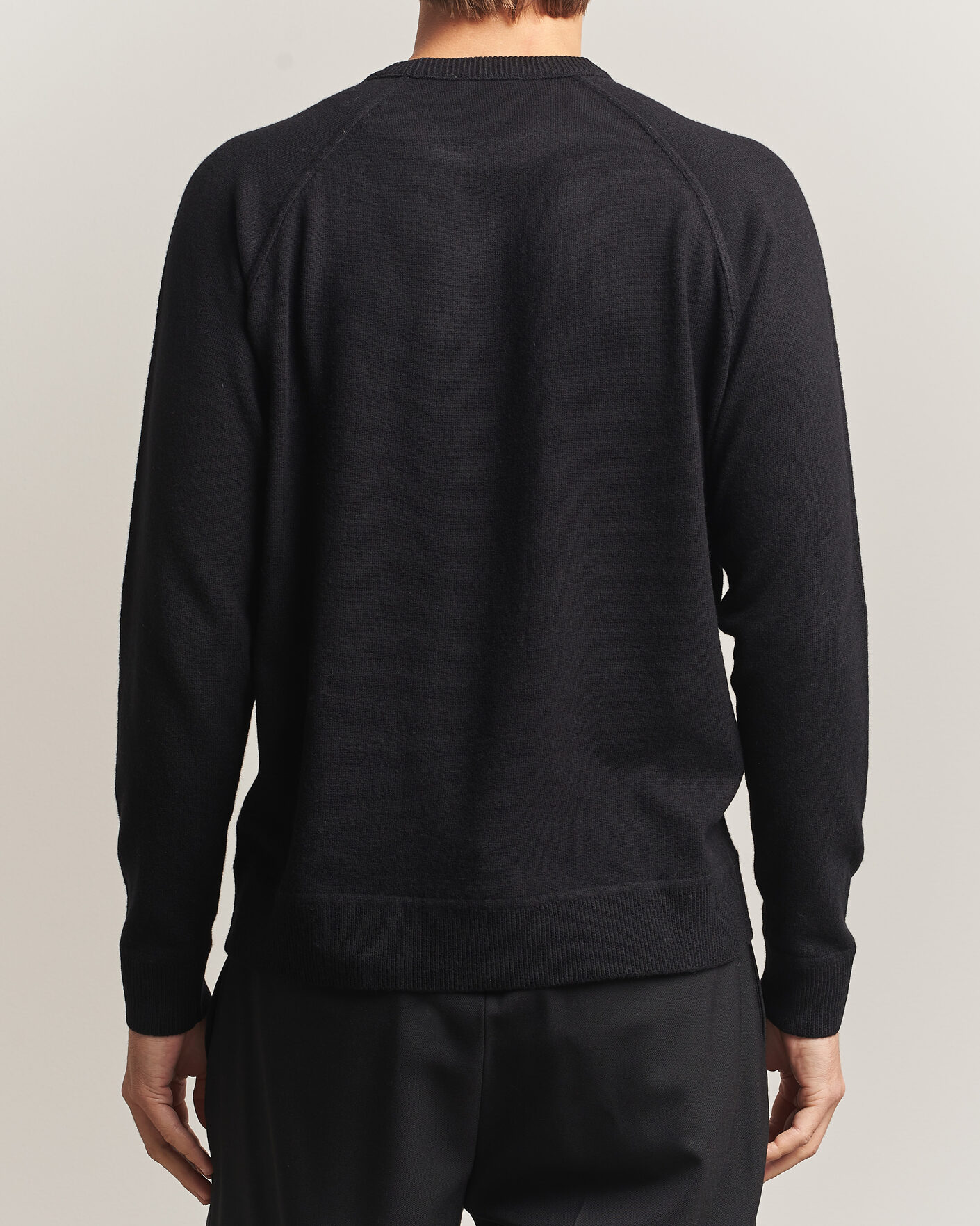 Uomini | Maglieria | Morgano | Wool/Cashmere Raglan Crew Black