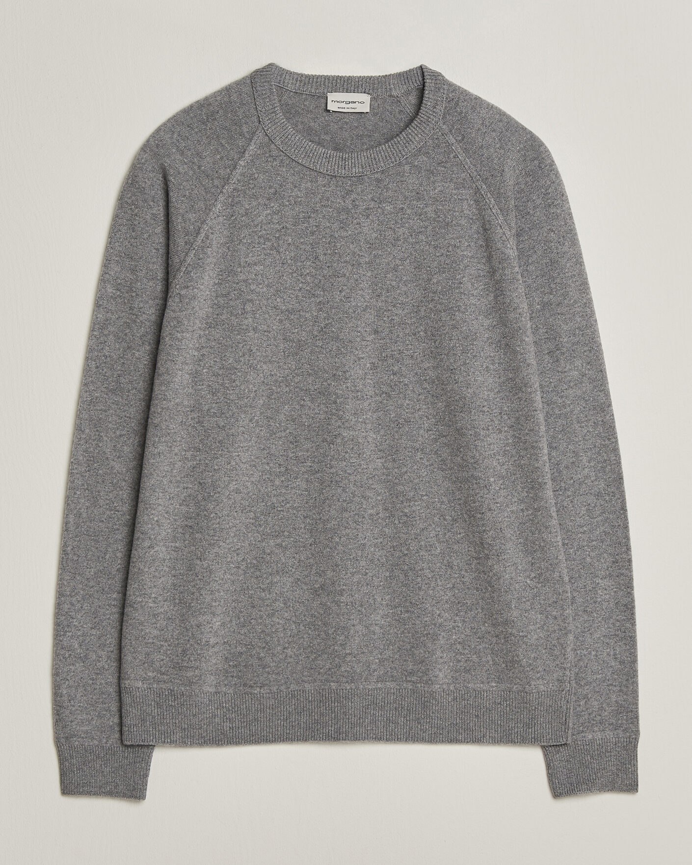 Uomini | Maglieria | Morgano | Wool/Cashmere Raglan Crew Grey