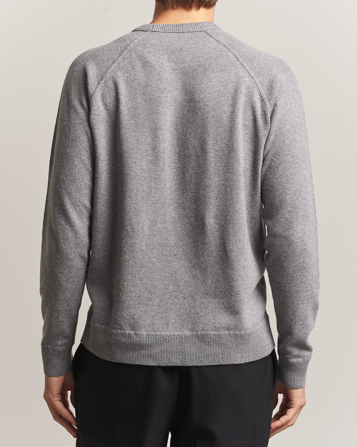 Uomini | Maglieria | Morgano | Wool/Cashmere Raglan Crew Grey