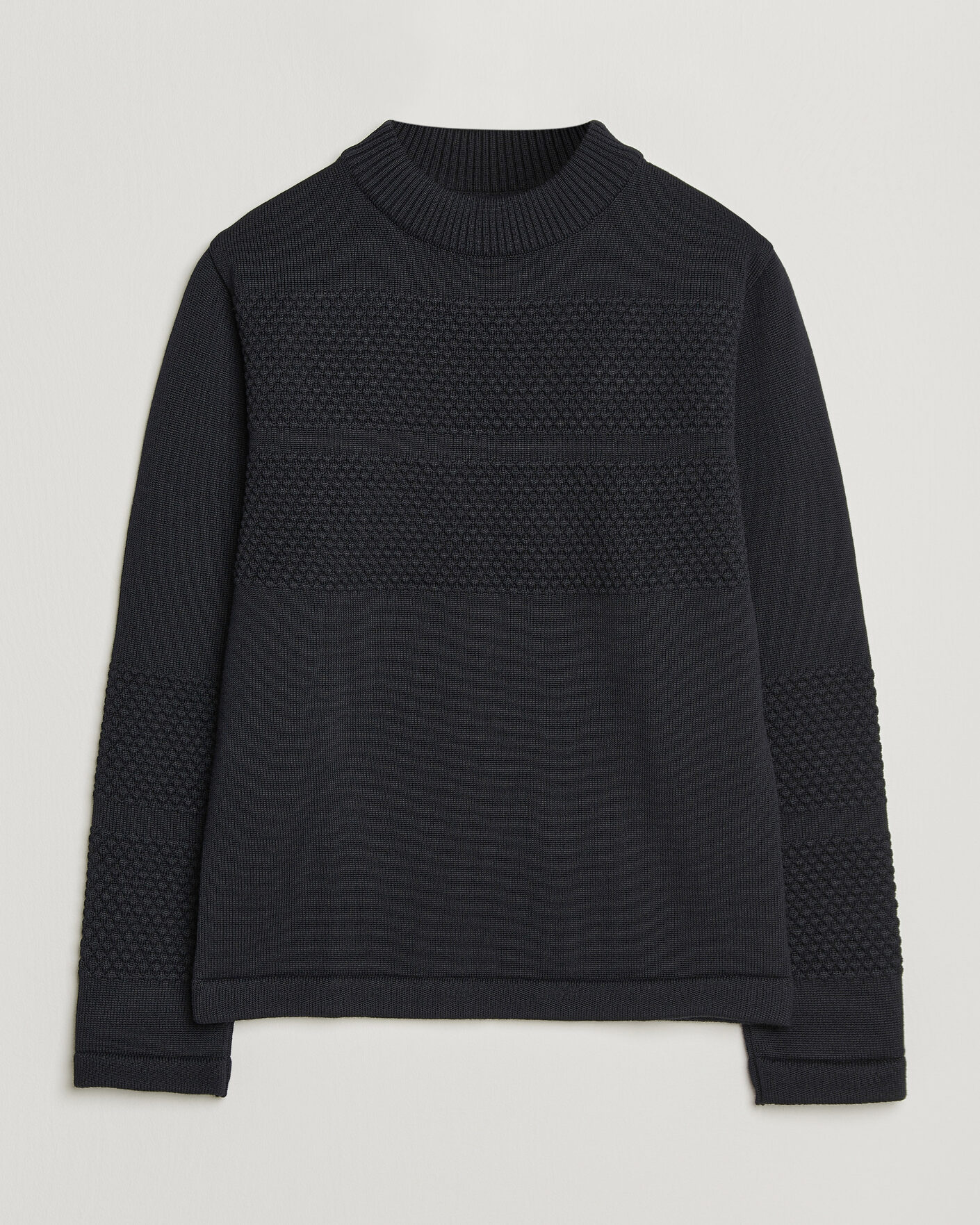 Uomini | Maglieria | S.N.S. Herning | Fisherman Mock Neck Navy Blue