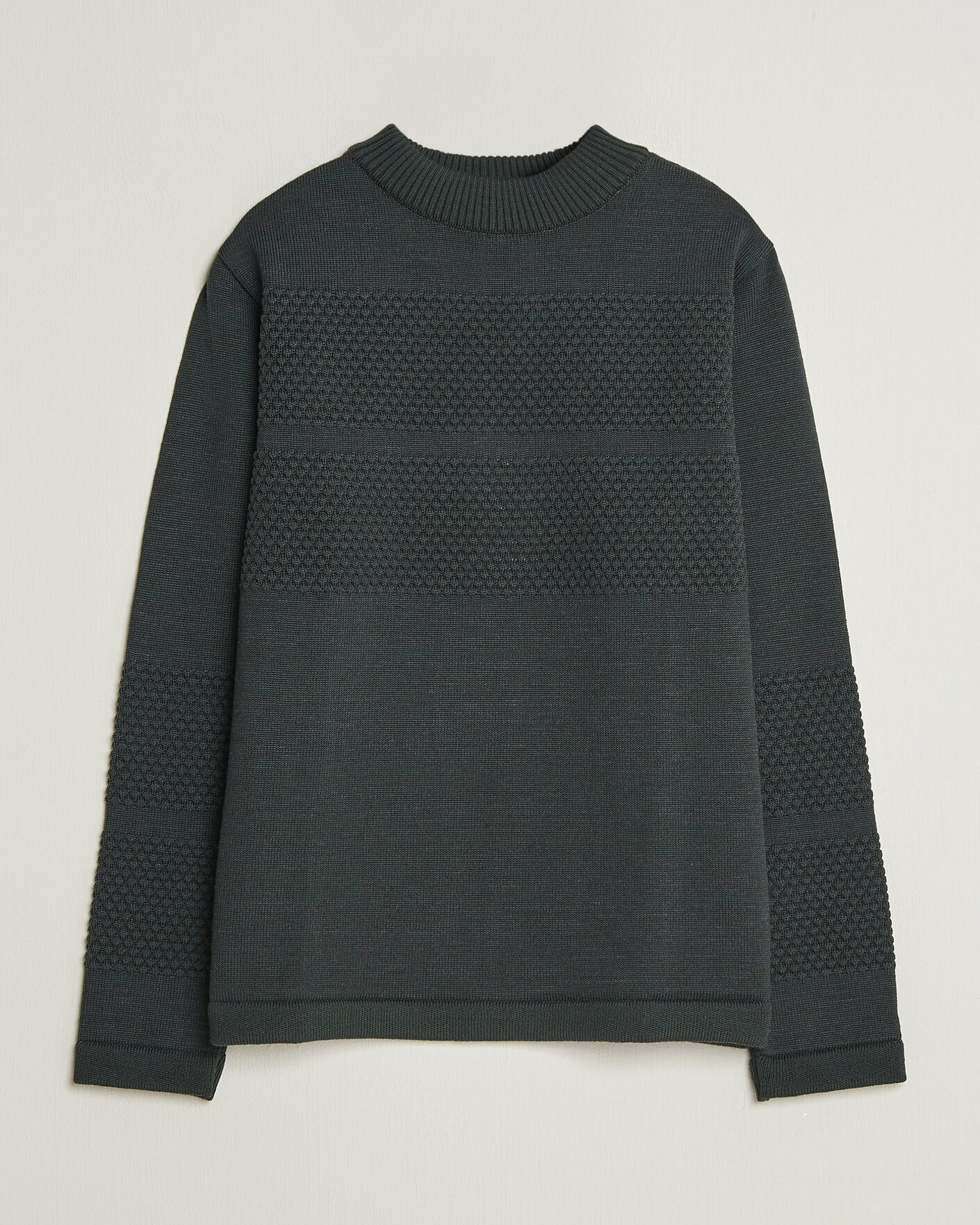 Uomini | Maglieria | S.N.S. Herning | Fisherman Mock Neck Terrain Green