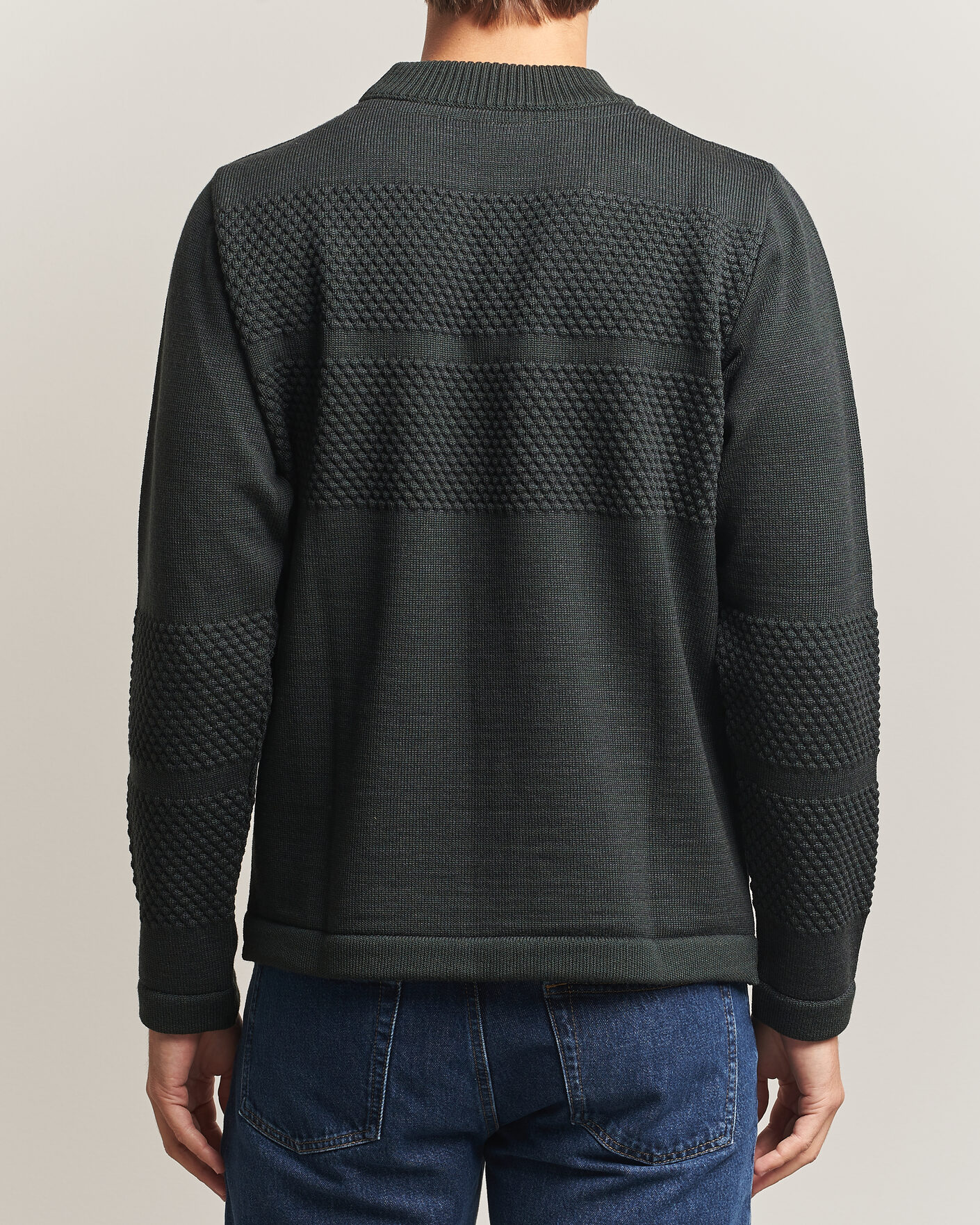 Uomini | Maglieria | S.N.S. Herning | Fisherman Mock Neck Terrain Green