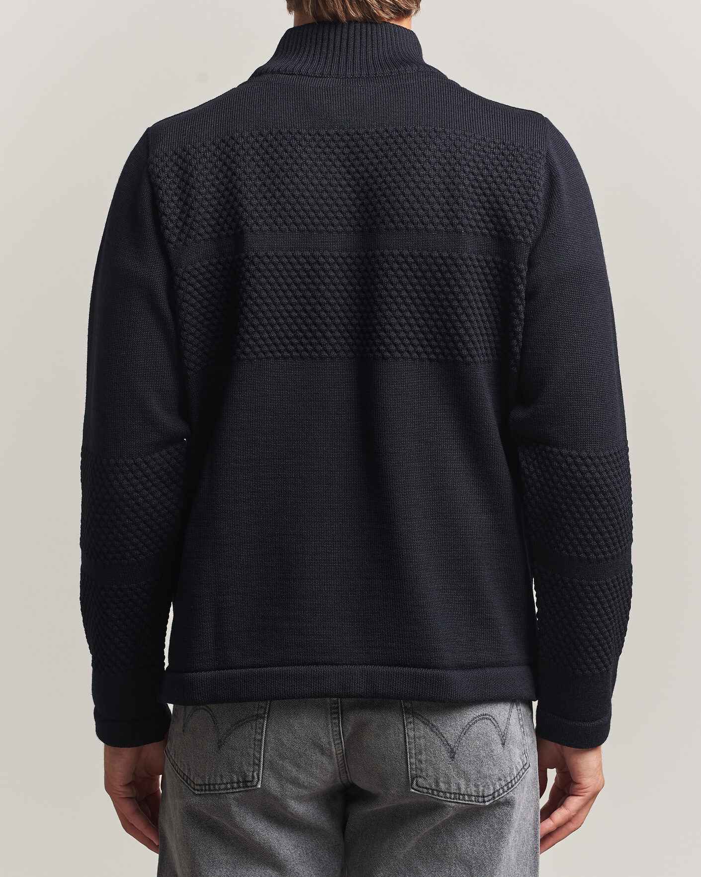 Uomini | Maglieria | S.N.S. Herning | Fisherman High Neck Navy Blue