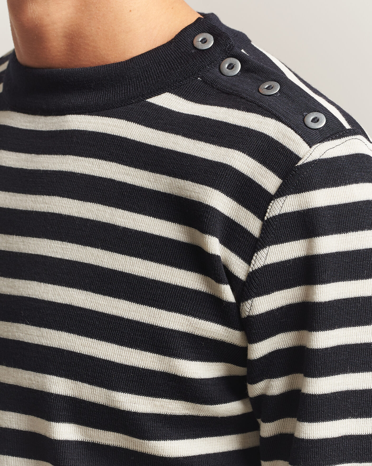 Uomini | Maglieria | S.N.S. Herning | Naval Crew Neck Navy/White