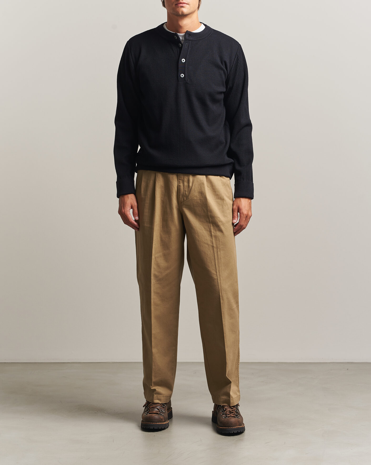Uomini | Maglieria | S.N.S. Herning | Stamina Rib Henley Navy Blue