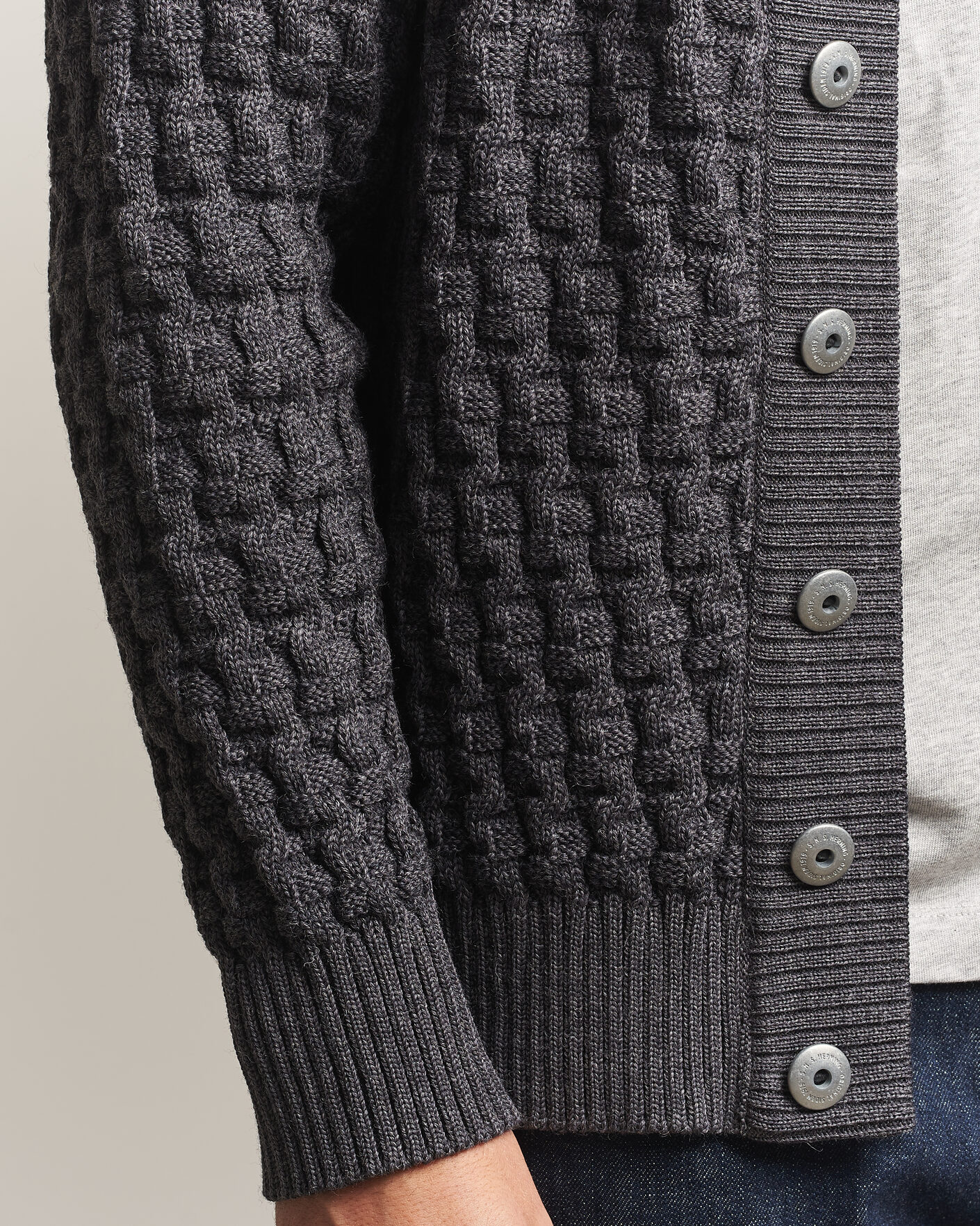 Uomini | Maglieria | S.N.S. Herning | Stark Cardigan Gneiss Grey