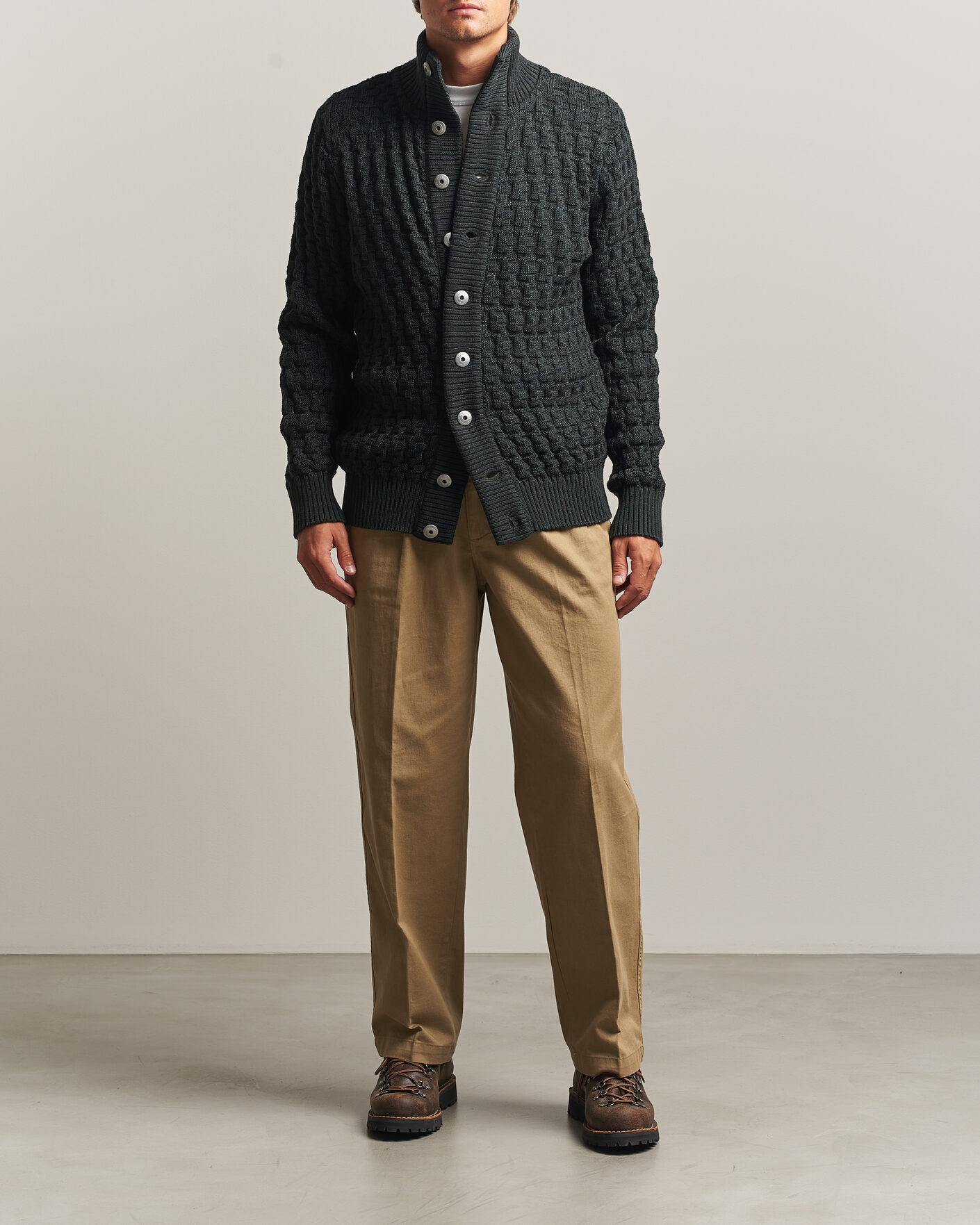 Uomini | Maglieria | S.N.S. Herning | Stark Cardigan Terrain Green