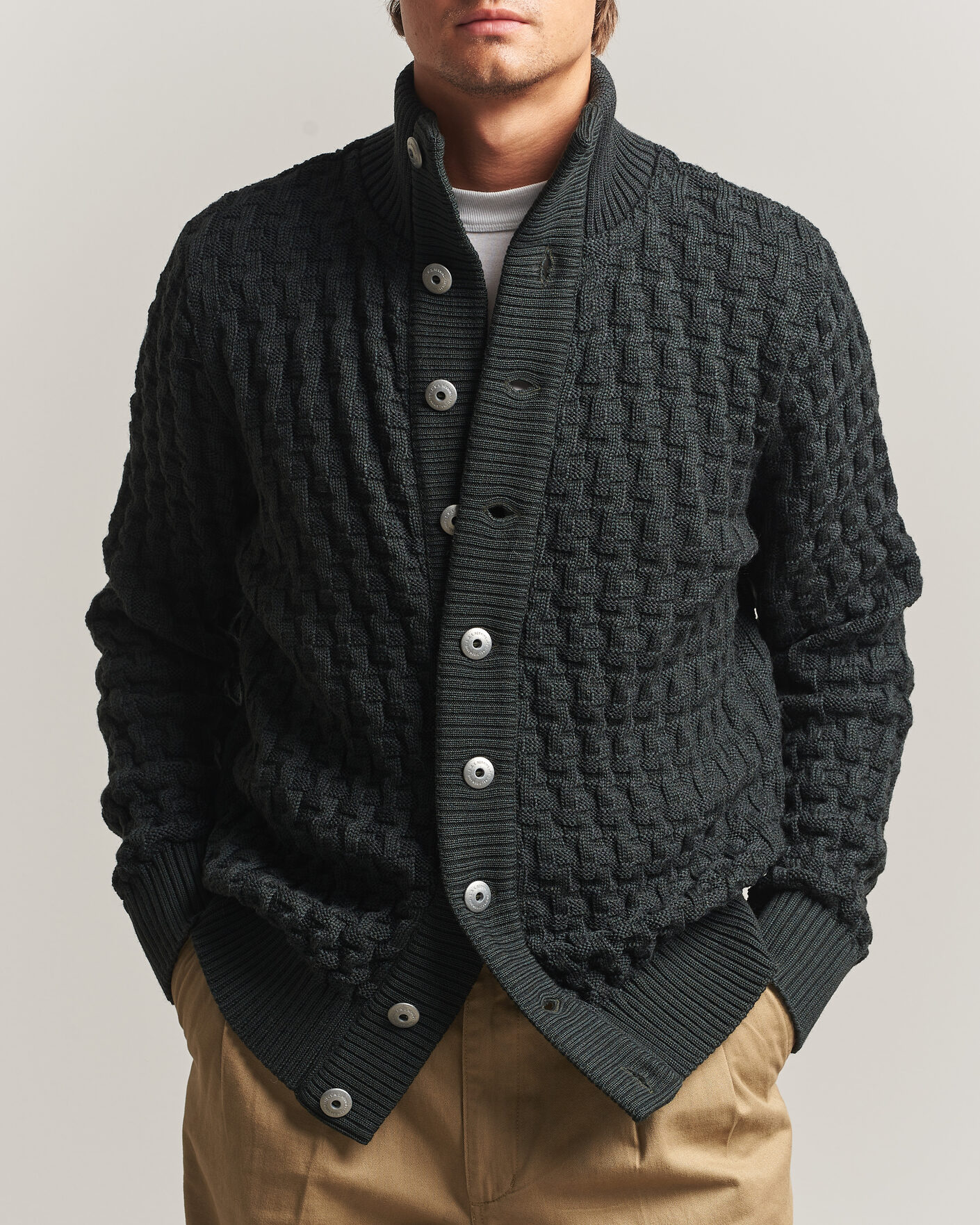 Uomini | Maglieria | S.N.S. Herning | Stark Cardigan Terrain Green