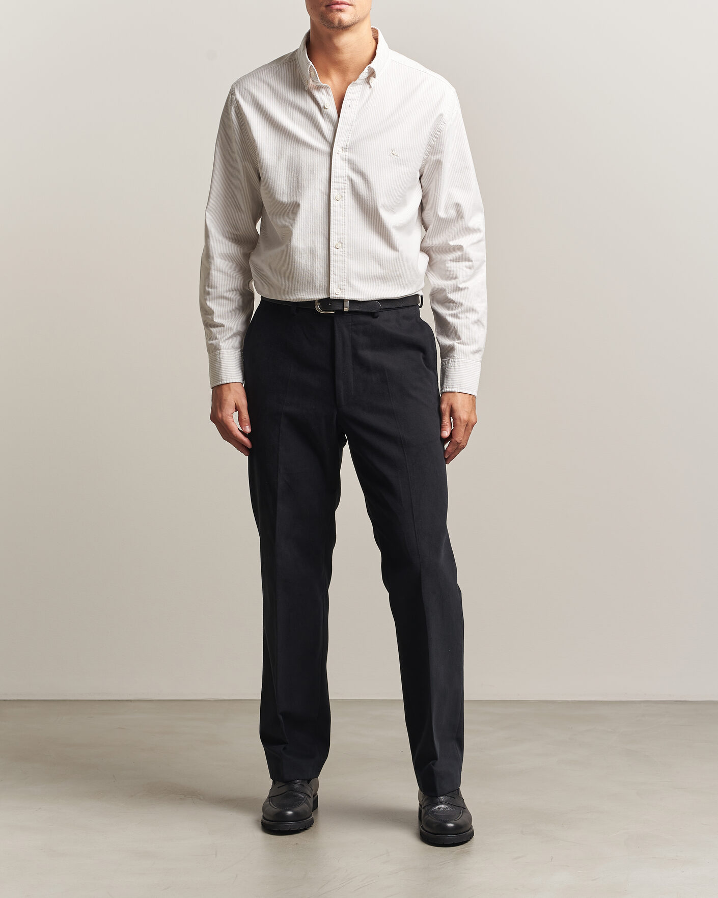 Uomini | Camicie | Charles Tyrwhitt | Button Down Stretch Oxford Shirt Stone