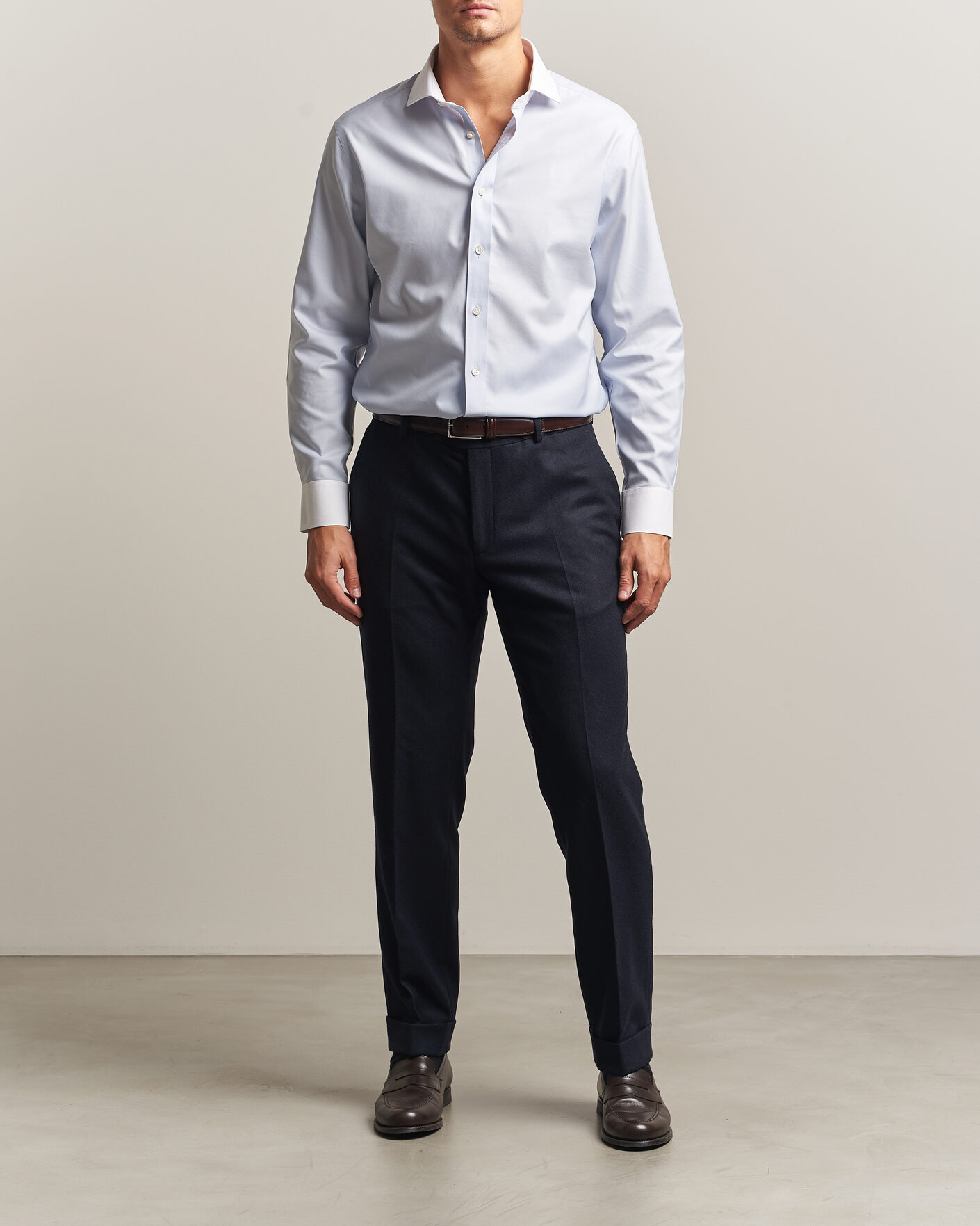 Uomini | Camicie | Charles Tyrwhitt | Slim Fit Non Iron Plain Winchester Shirt Light Blue