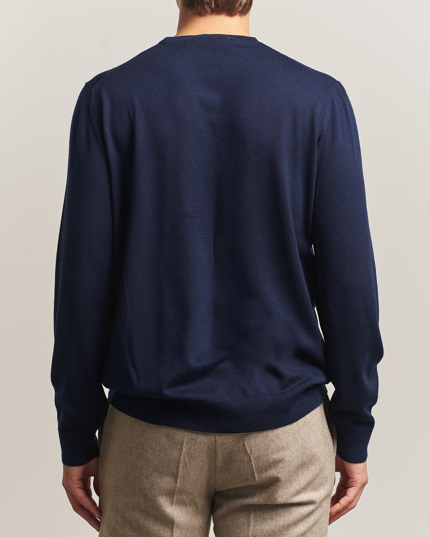 Uomini | Maglieria | Charles Tyrwhitt | Pure Merino Crew Neck Jumper Navy