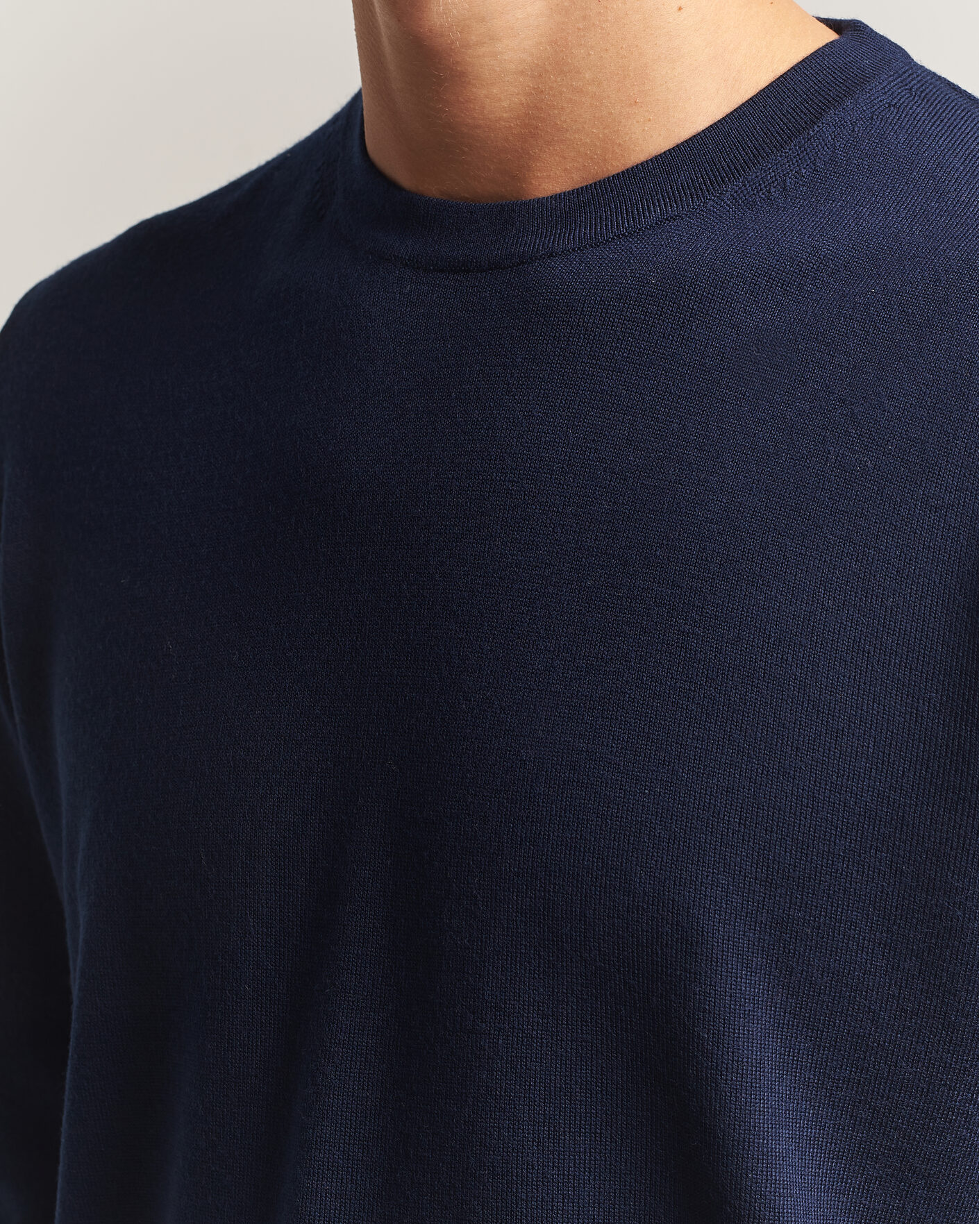 Uomini | Maglieria | Charles Tyrwhitt | Pure Merino Crew Neck Jumper Navy