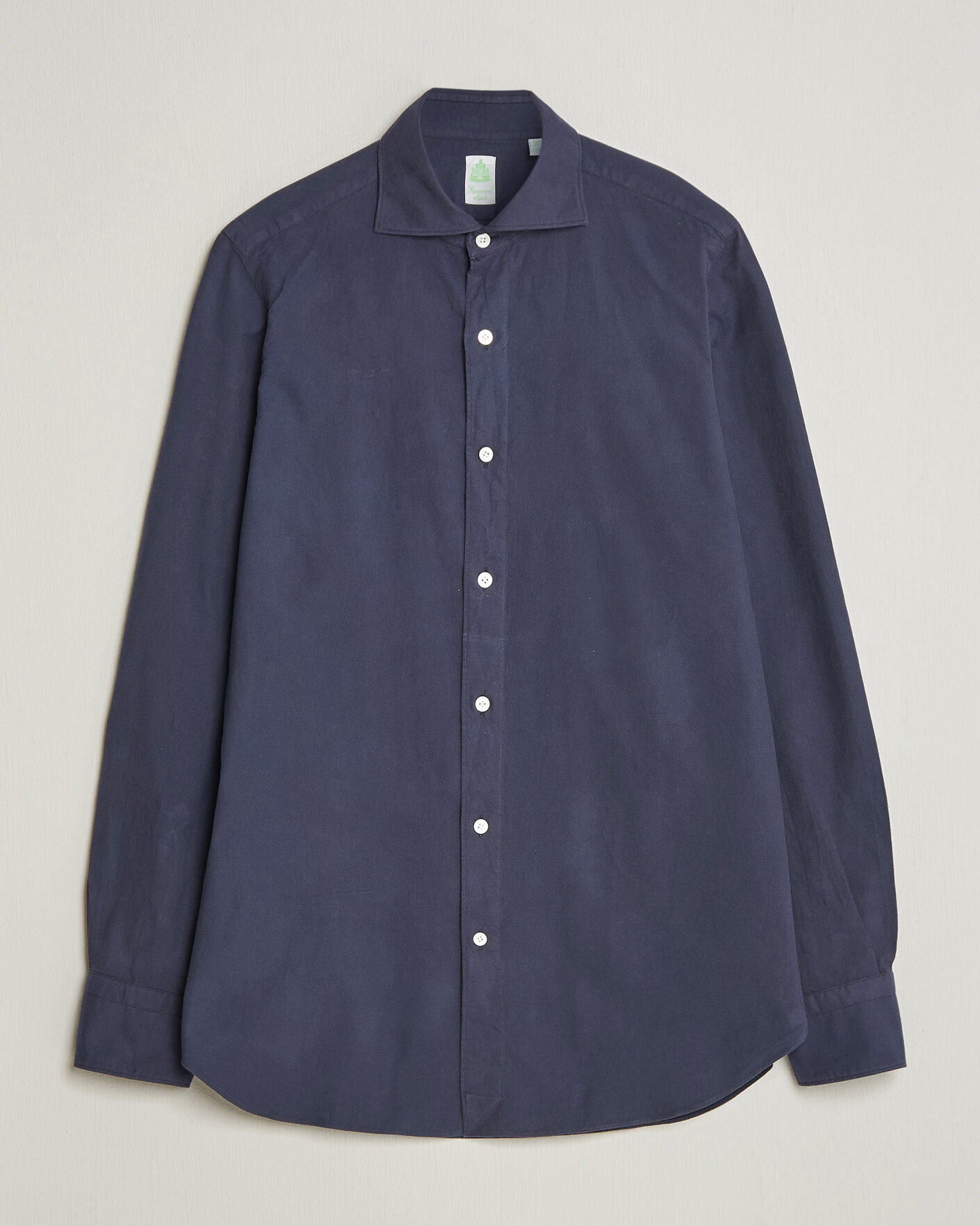 Uomini | Camicie | Finamore Napoli | Gaeta Flannel Sport Shirt Navy