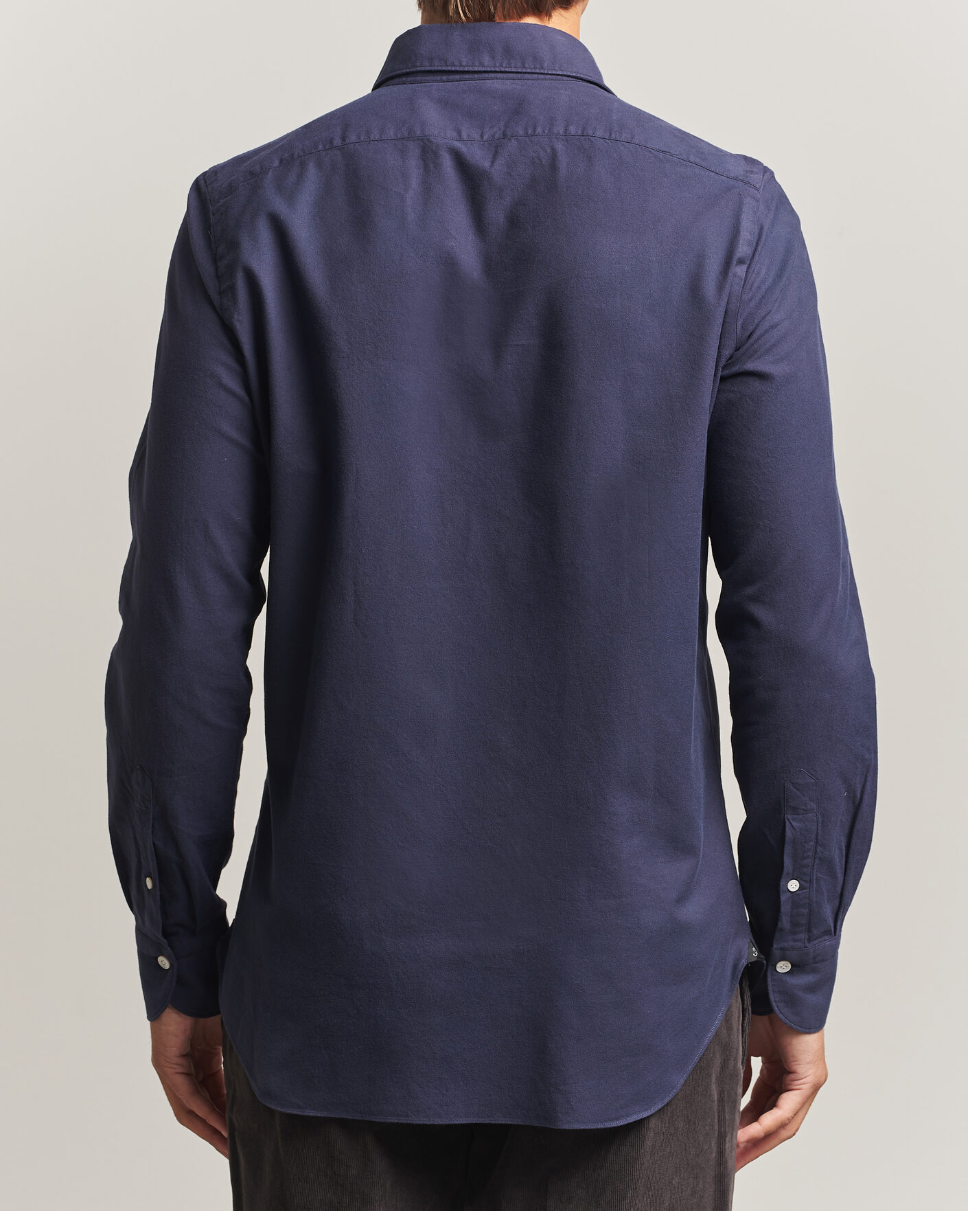 Uomini | Camicie | Finamore Napoli | Gaeta Flannel Sport Shirt Navy