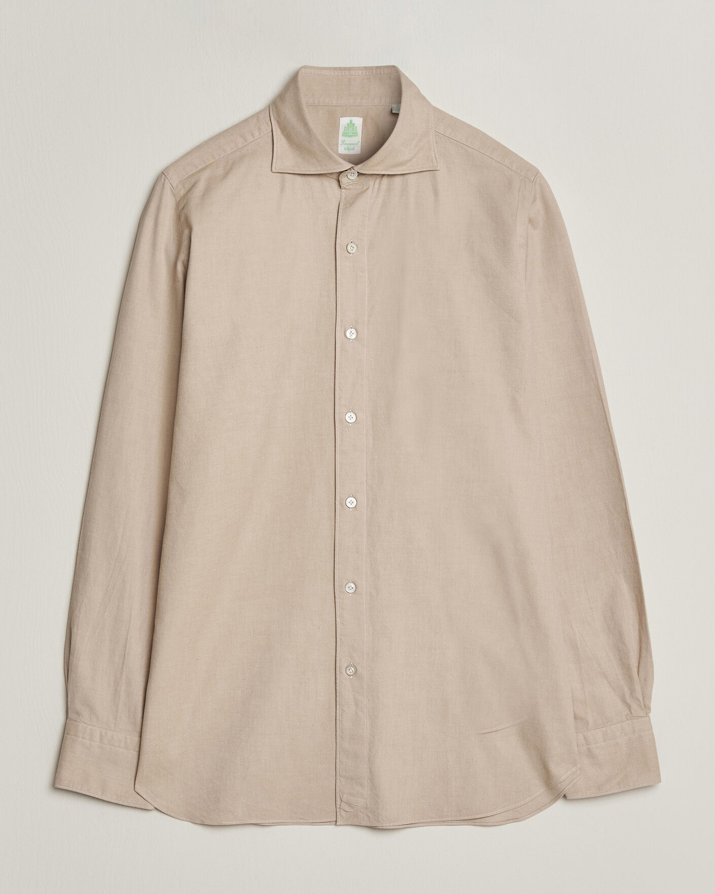 Uomini | Camicie | Finamore Napoli | Gaeta Flannel Sport Shirt Beige
