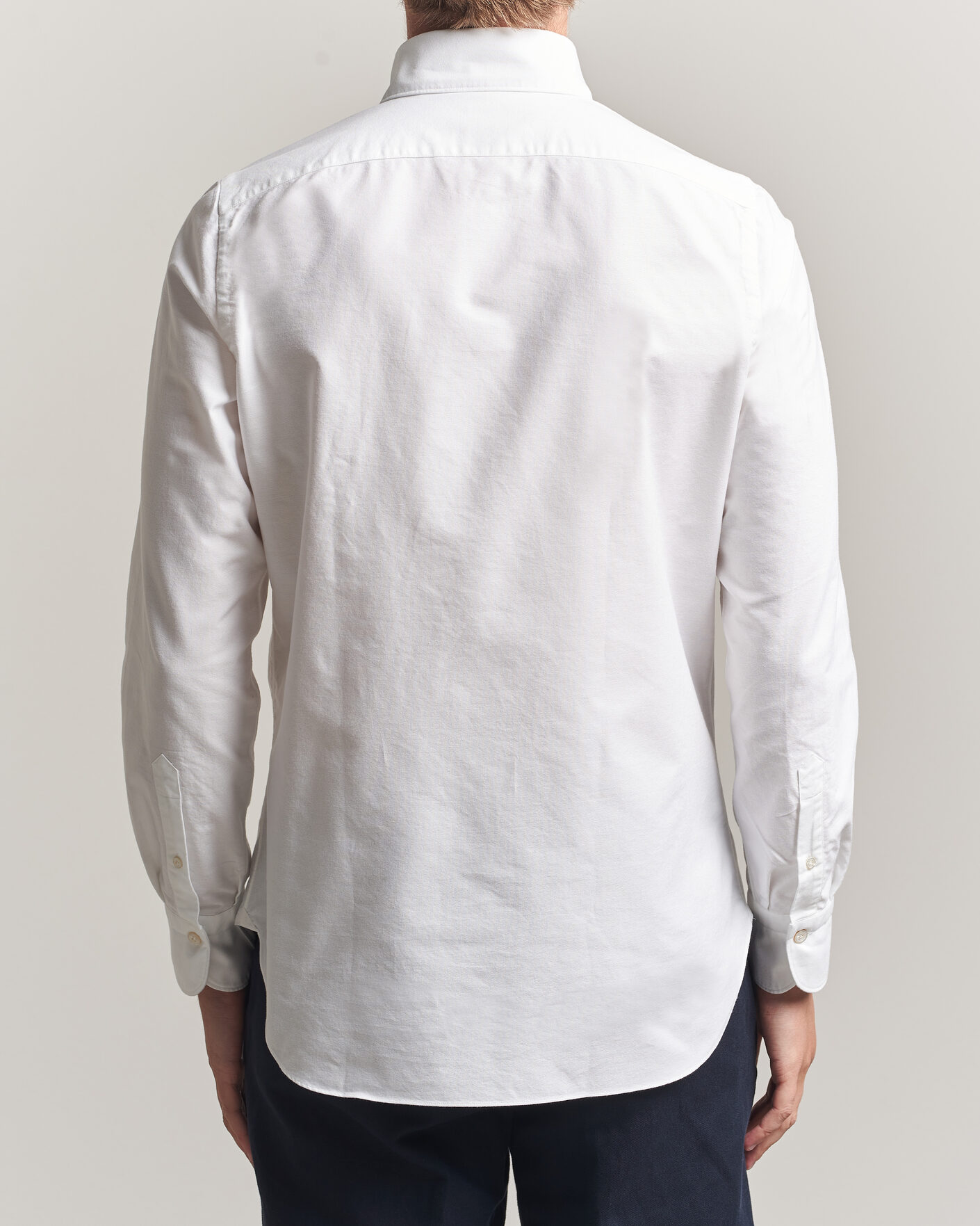 Uomini | Camicie | Finamore Napoli | Gaeta Oxford Button Down Shirt White