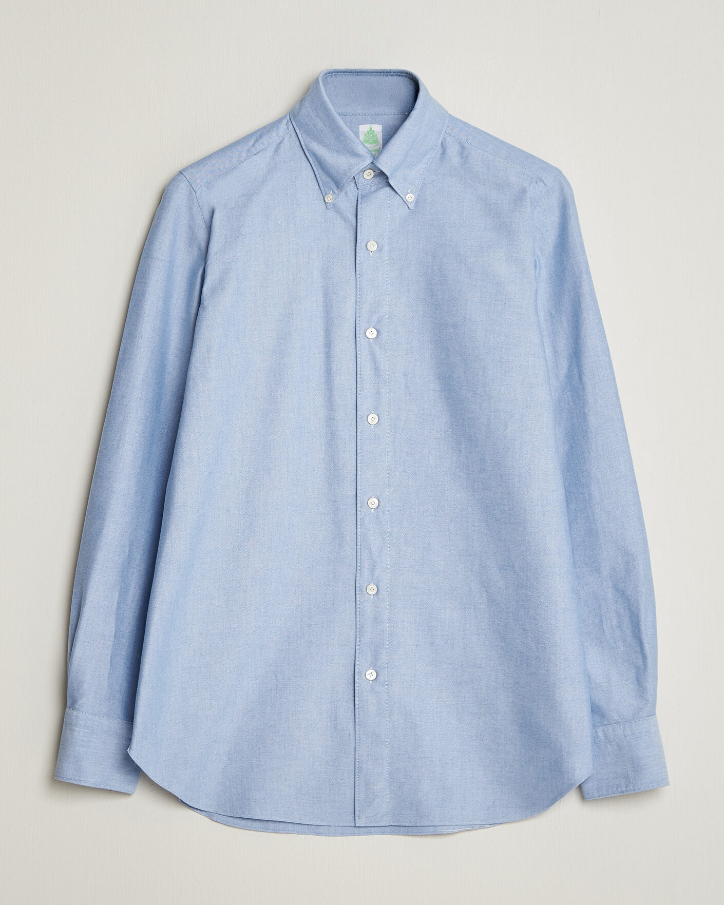 Uomini | Camicie | Finamore Napoli | Gaeta Oxford Button Down Shirt Light Blue