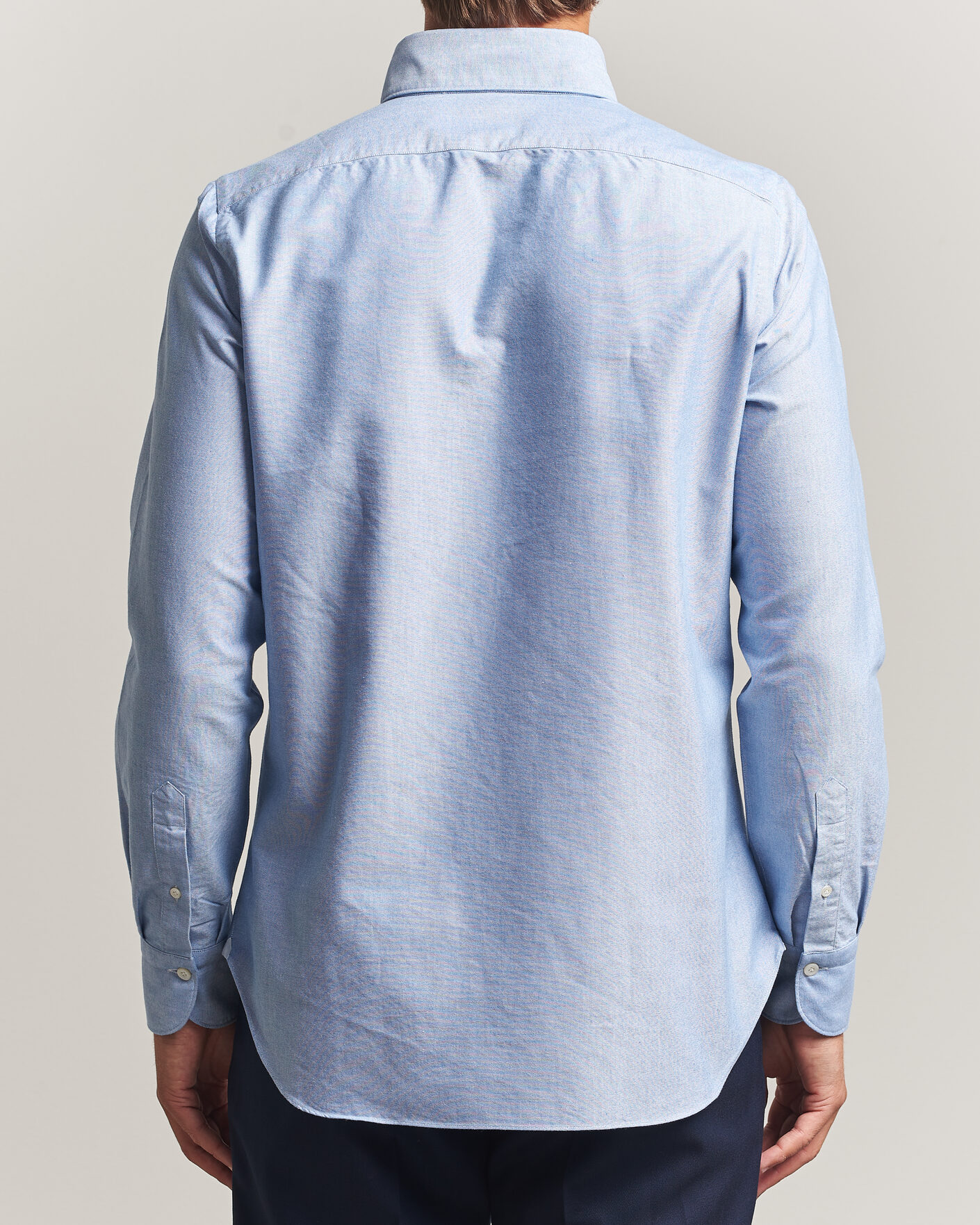 Uomini | Camicie | Finamore Napoli | Gaeta Oxford Button Down Shirt Light Blue