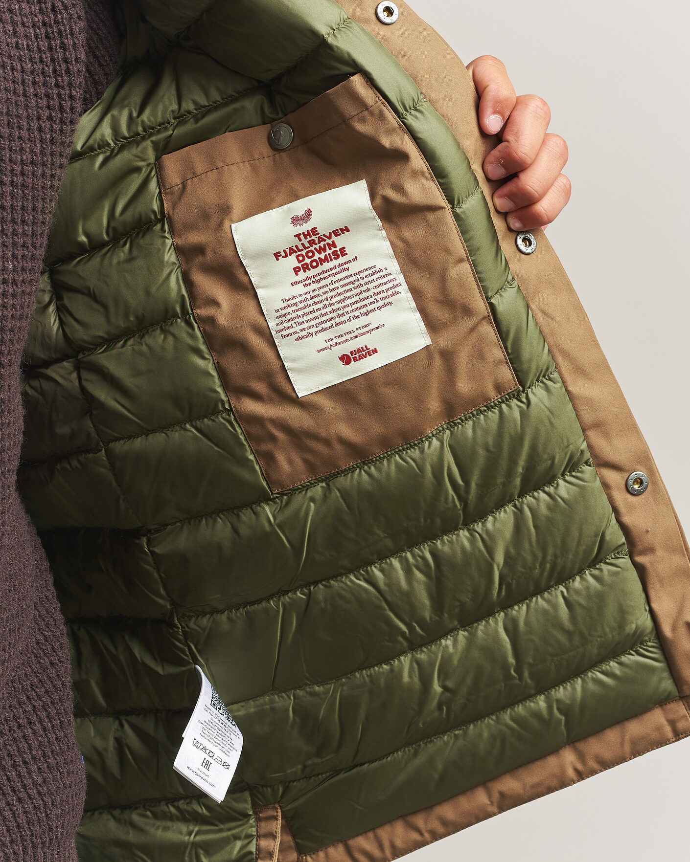 Uomini | Giacche | Fjällräven | Övik Down Shirt Jacket Wood Brown
