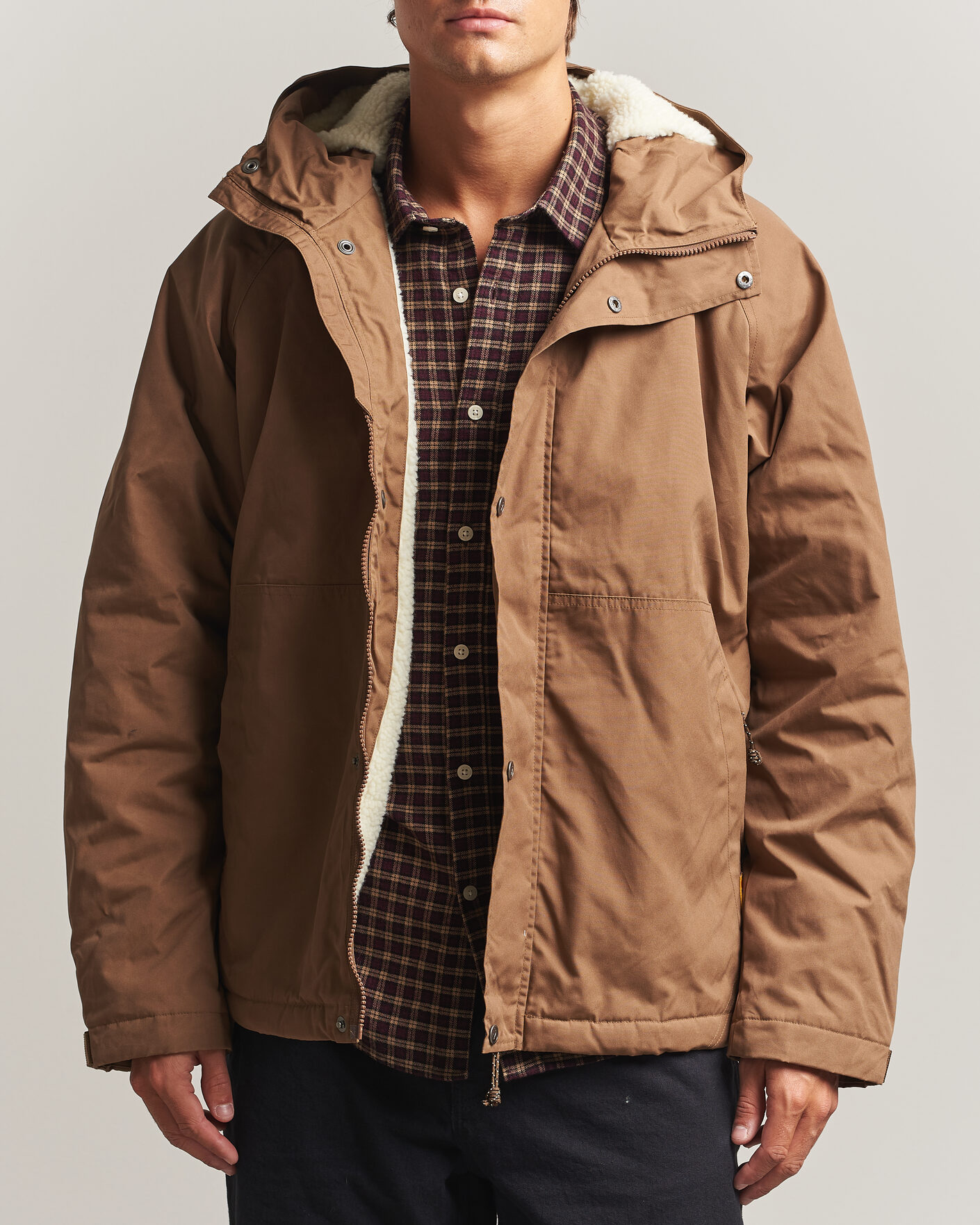 Uomini | Giacche | Fjällräven | Vardag G-1000 Pile Jacket Wood Brown