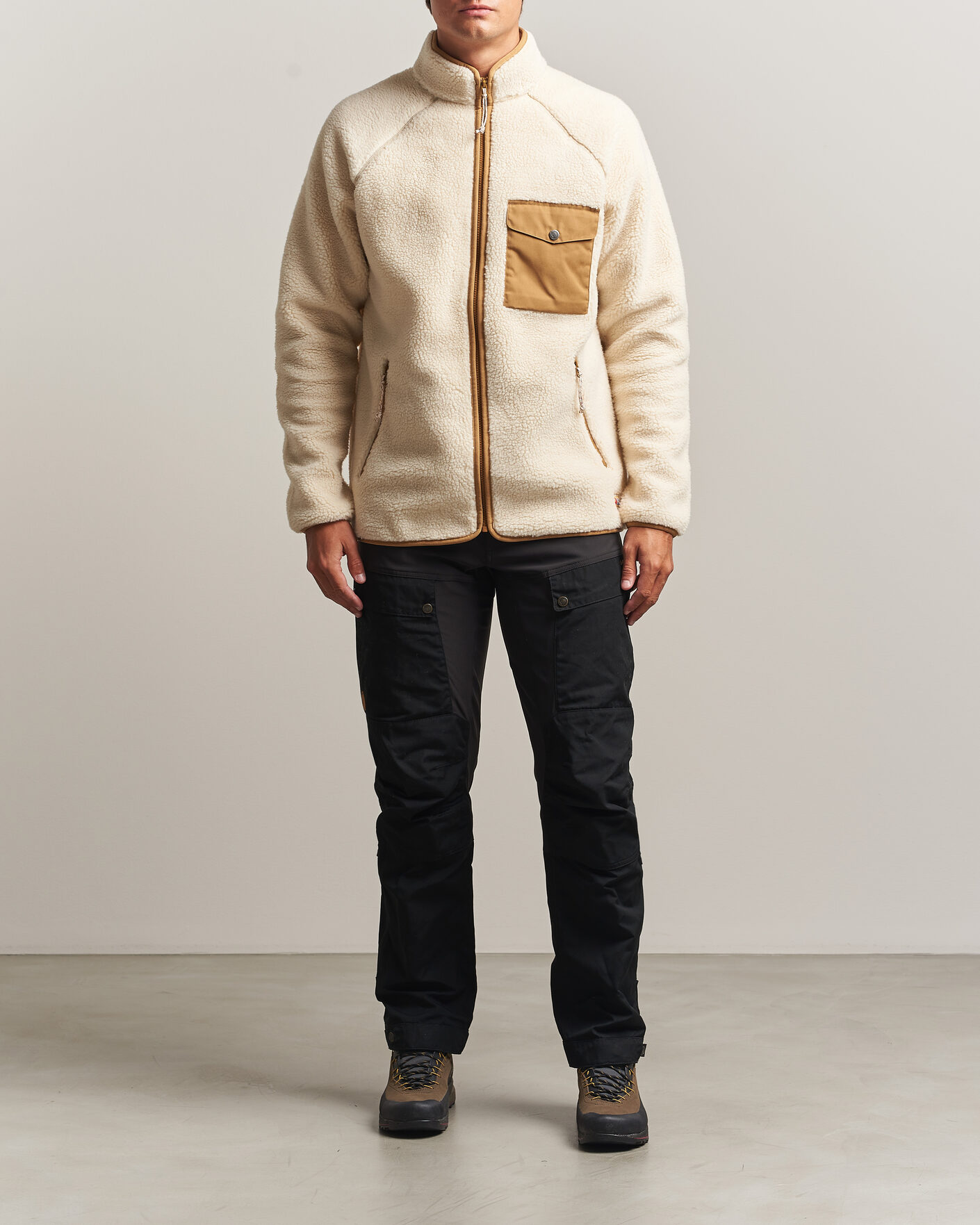 Uomini | Maglieria | Fjällräven | Vardag Pile Fleece Zip Jacket Chalk White