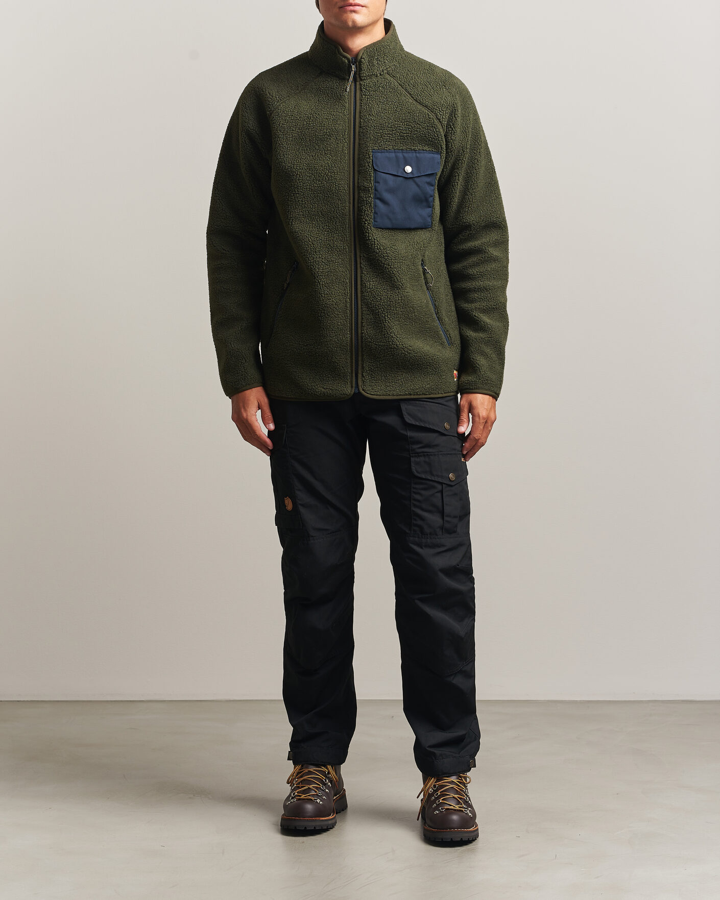 Uomini | Maglieria | Fjällräven | Vardag Pile Fleece Zip Jacket Deep Forest